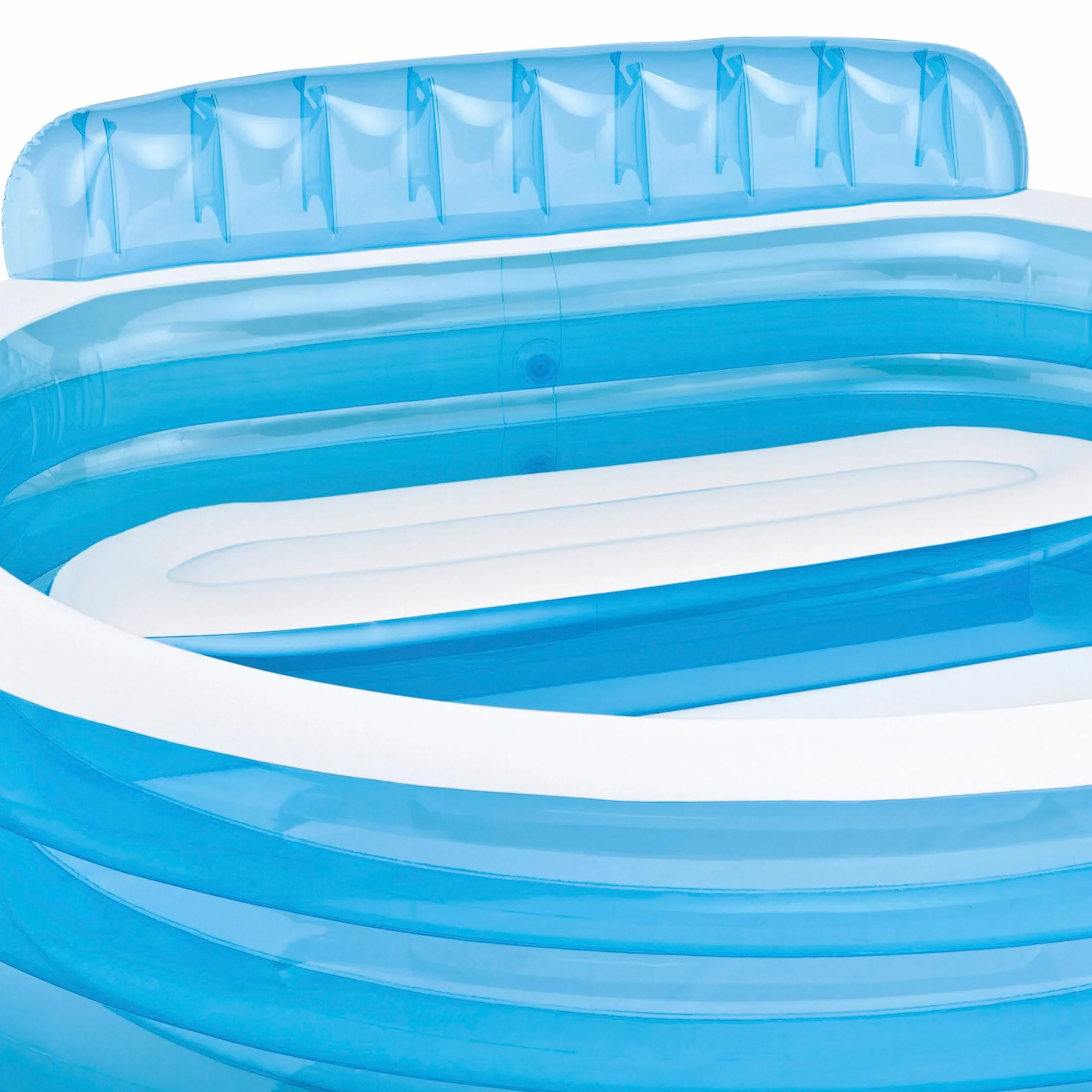 Intex Piscina hinchable redonda con respaldo, 229x218x79 cm, 590 litros, 2 cámaras de aire, 2 portabebidas, Tapón de desagüe, Vinilo resistente, Parche de reparación, +3 años, Diversión verano (57190)