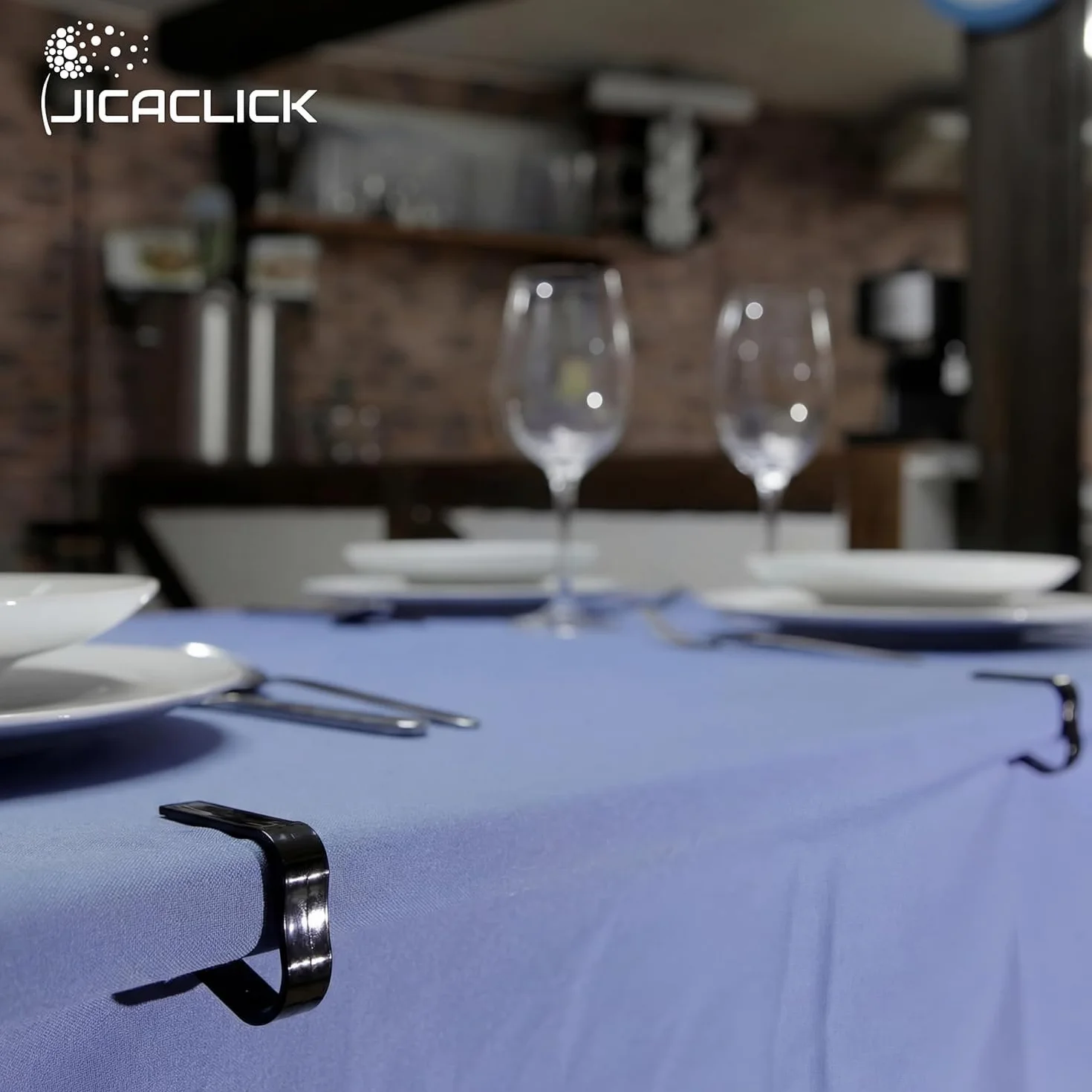 Pinzas Sujeta Manteles de Mesa Pack 50 Clip Grande de Sujecion para Restaurantes Sujetamantel Universal de Plastico Resistente para Hosteleria Ideal Superficie Gruesa Uso Exterior o Interior (Negro)