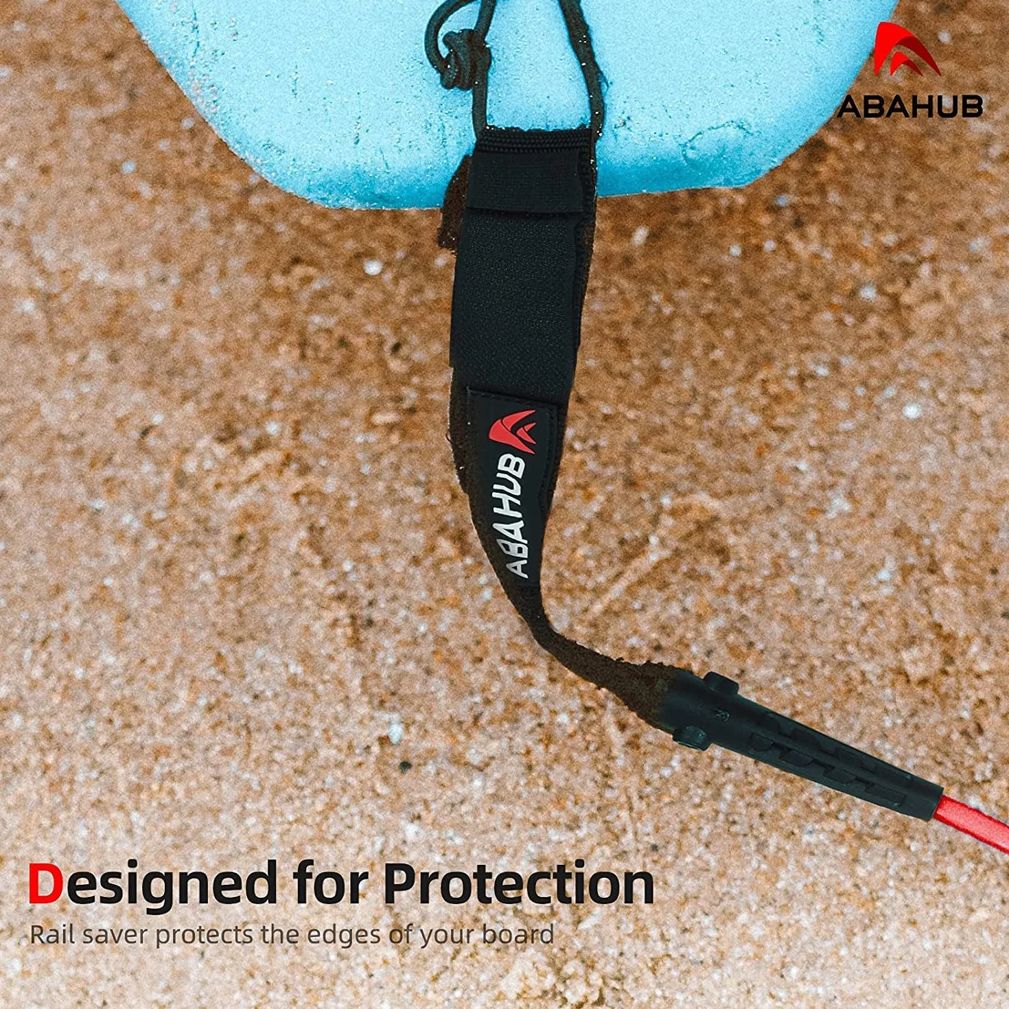 Abahub Sup Leash 10ft Negro/Azul para Adultos