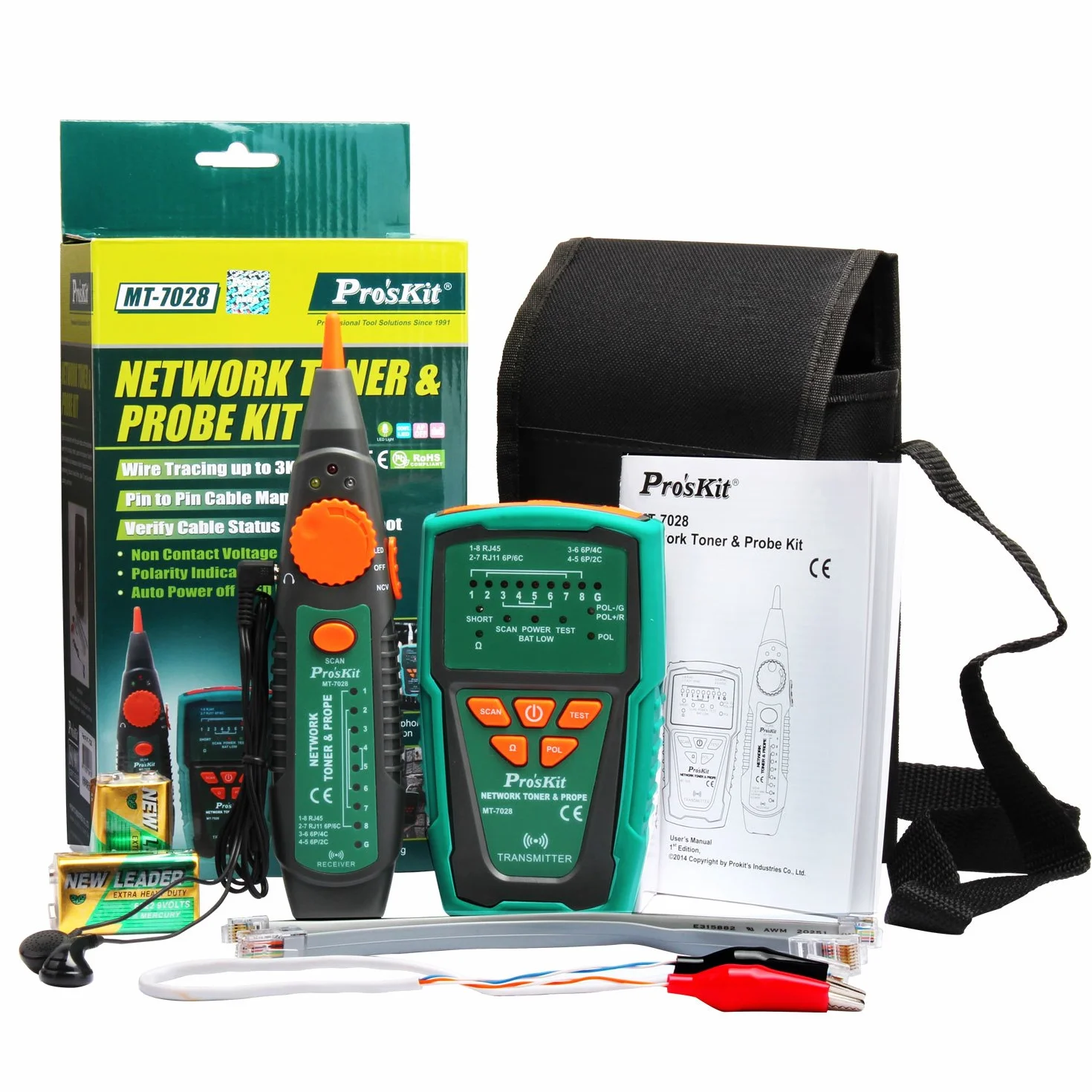 Pro'sKit MT-7028 Kit de sondeo/tono de red
