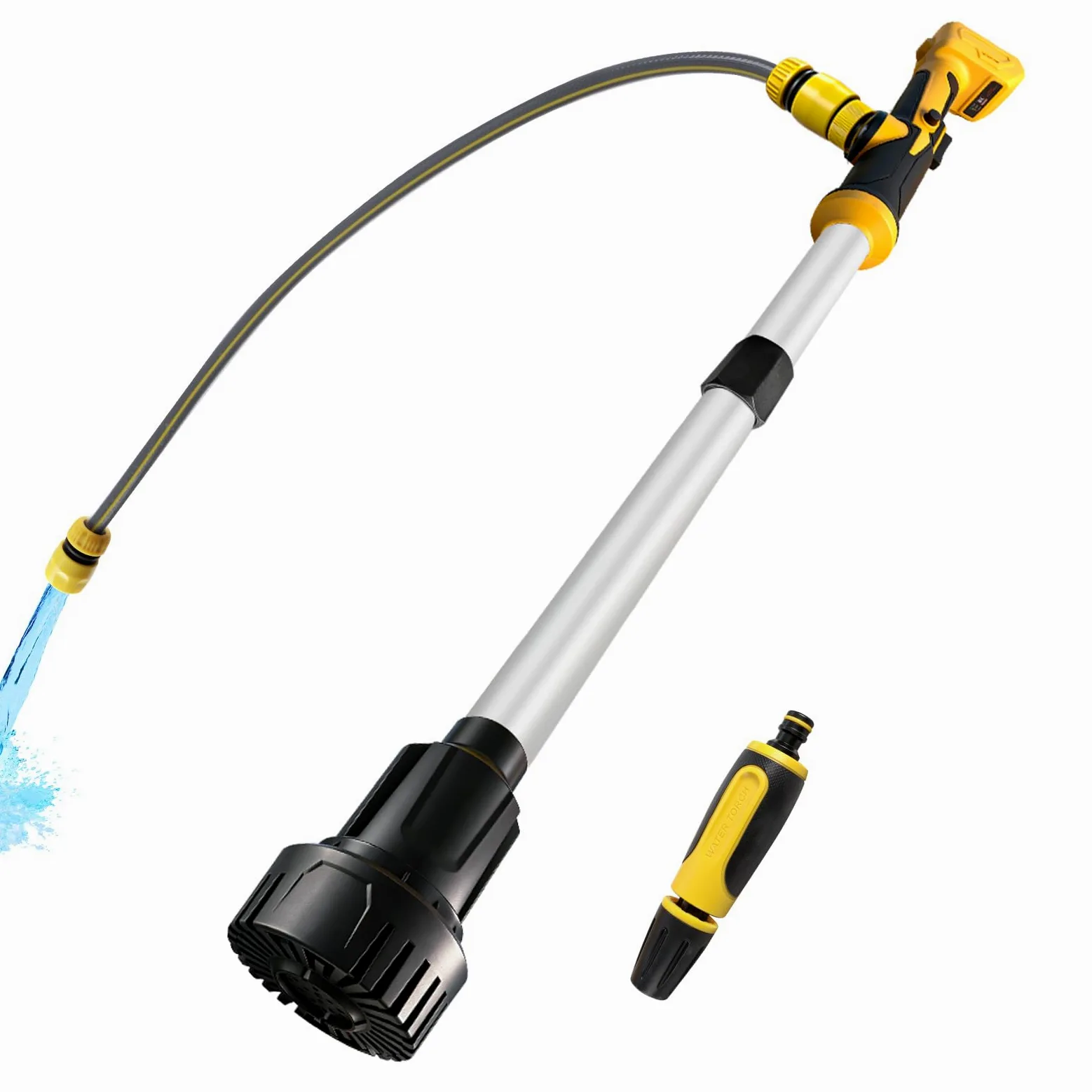 Bomba de transferencia de agua inalámbrica compatible con Dewalt 18 V, bomba de transferencia portátil, altura de cabeza de 3 m, flujo alto de 3600 l/h para sótano, piscina, estanque, barriles de