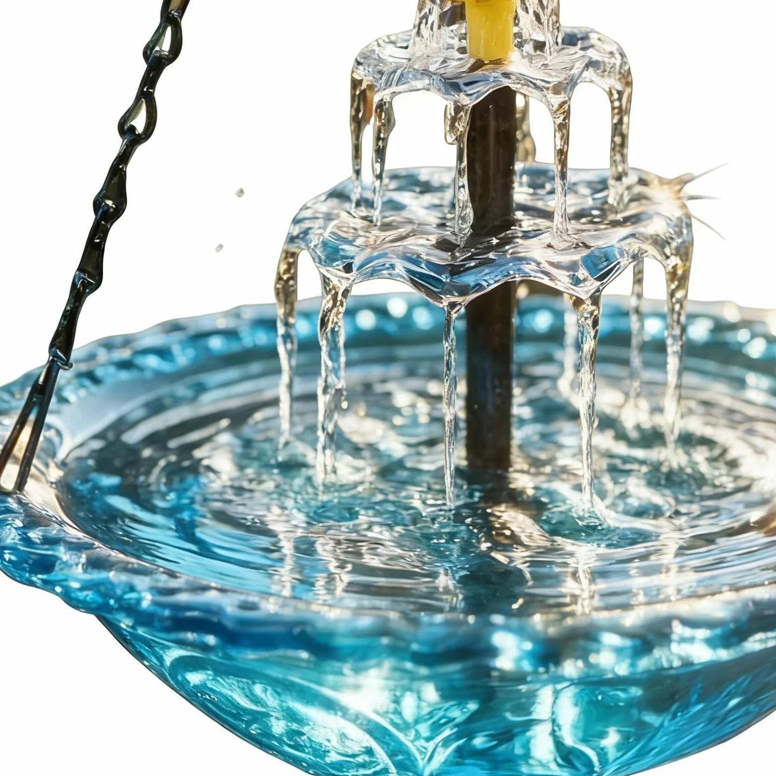 Baño Solar Para Pájaros, Cuenco De Agua Para Colibrí Al Aire Libre | Baño Para Pájaros Colgante - Tazón De Vidrio Artístico Para Jardín, Patio, Patio Trasero, Paio Delantero, Balcón, Terraza, Ptio,