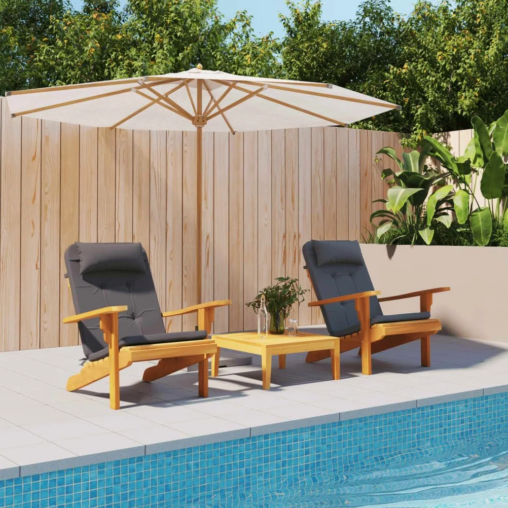 ShGaxin Cojines para Silla Adirondack 2 uds Tela Oxford Gris Antracita, Cojines para Butacas De Jardin, Cojines Sillas Cocina, Cojines para Sillas De Terraza, Cojin Silla Exterior SPU:361830