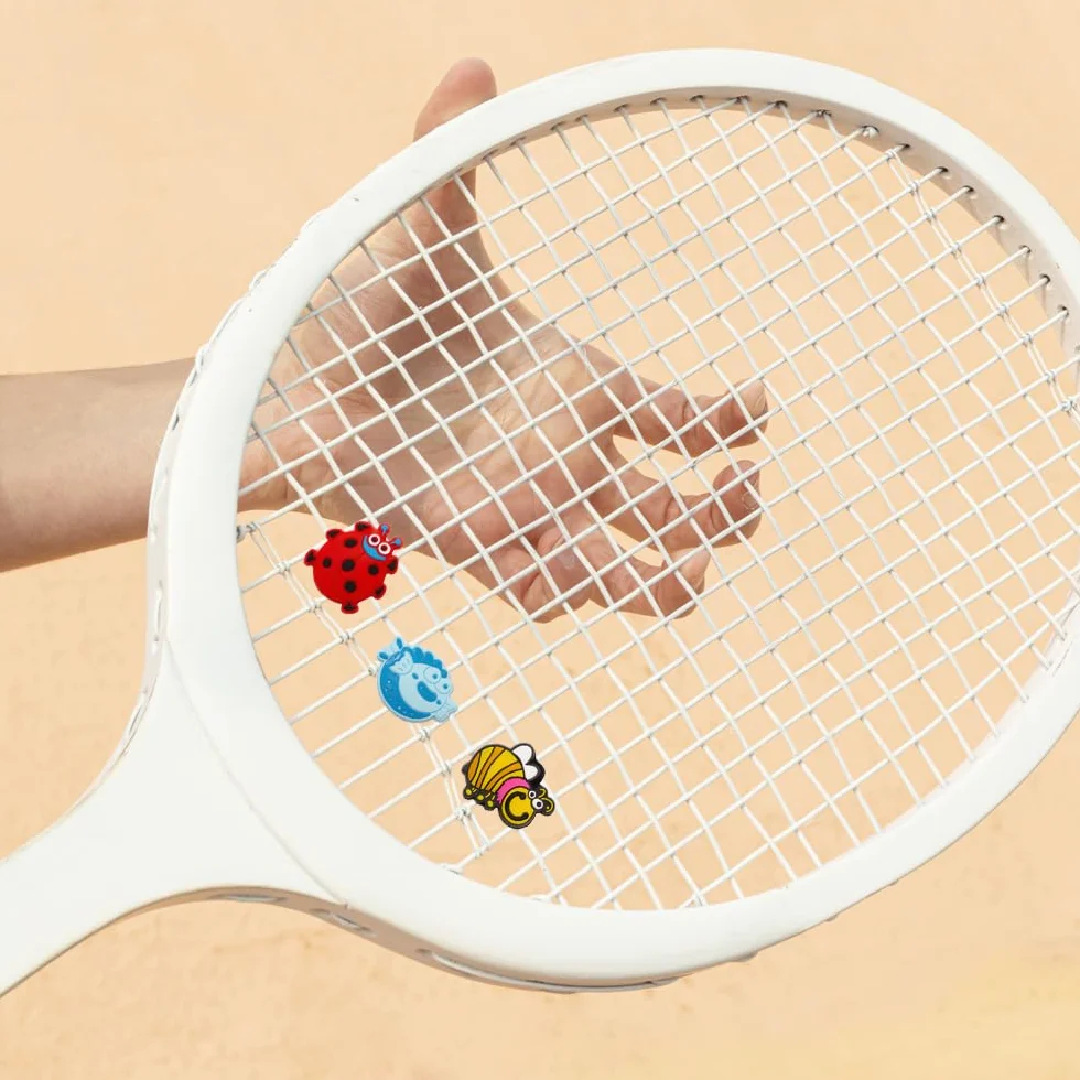 Antivibrador Raqueta Tenis Silicona Amortiguador Badminton Animales 16 Piezas Accesorios