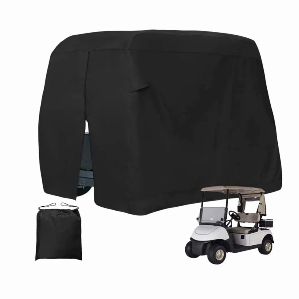 Funda impermeable para carro de golf Oxford 420D protección UV correa antiviento cremallera bolsa almacenamiento