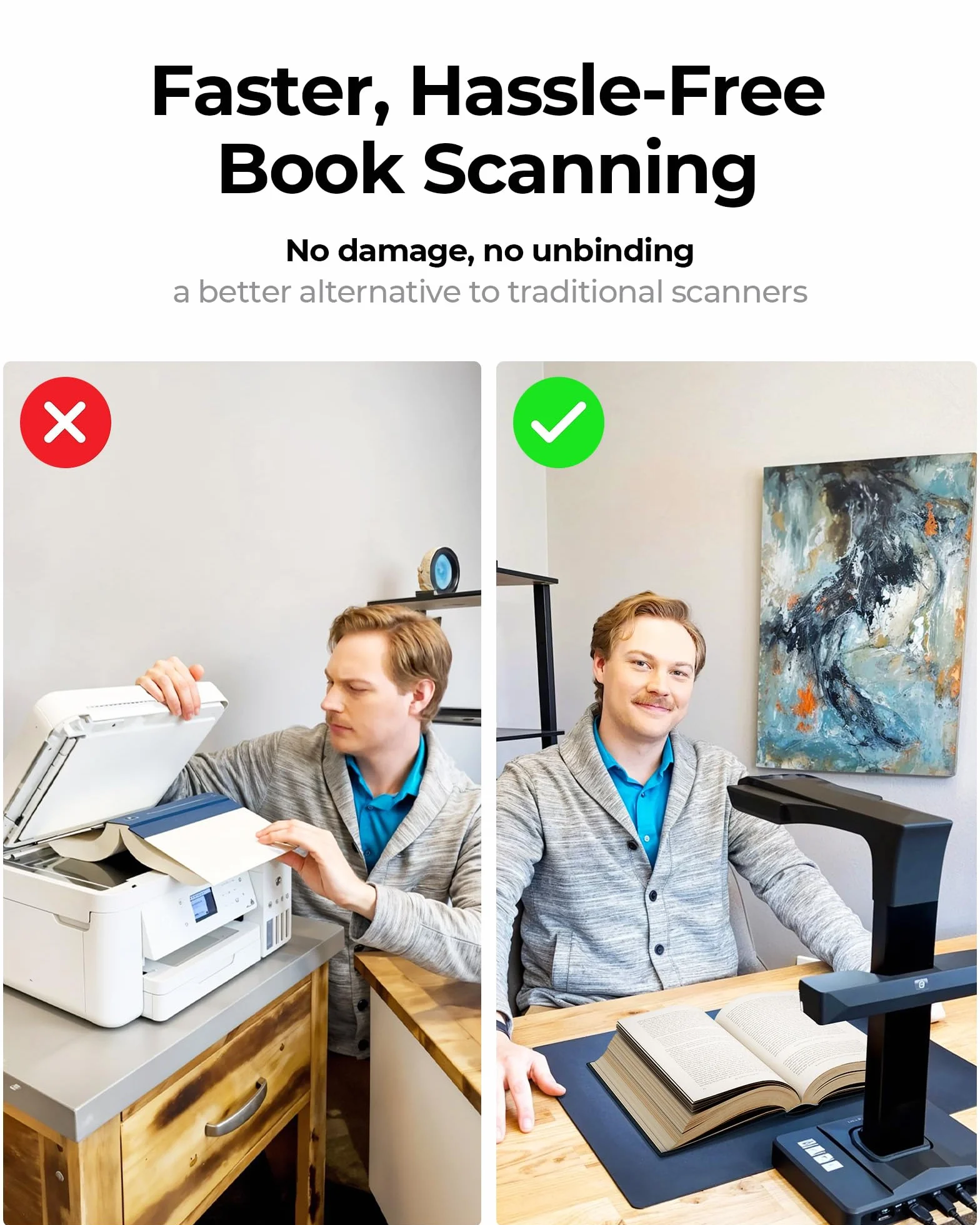 Escáner de Documentos CZUR ET MAX, Profesional de Libros con Cámara UHD 38 MP, Aplanamiento Automático Láser, Escáner A3/A4, Compatible con Windows/macOS/Linux
