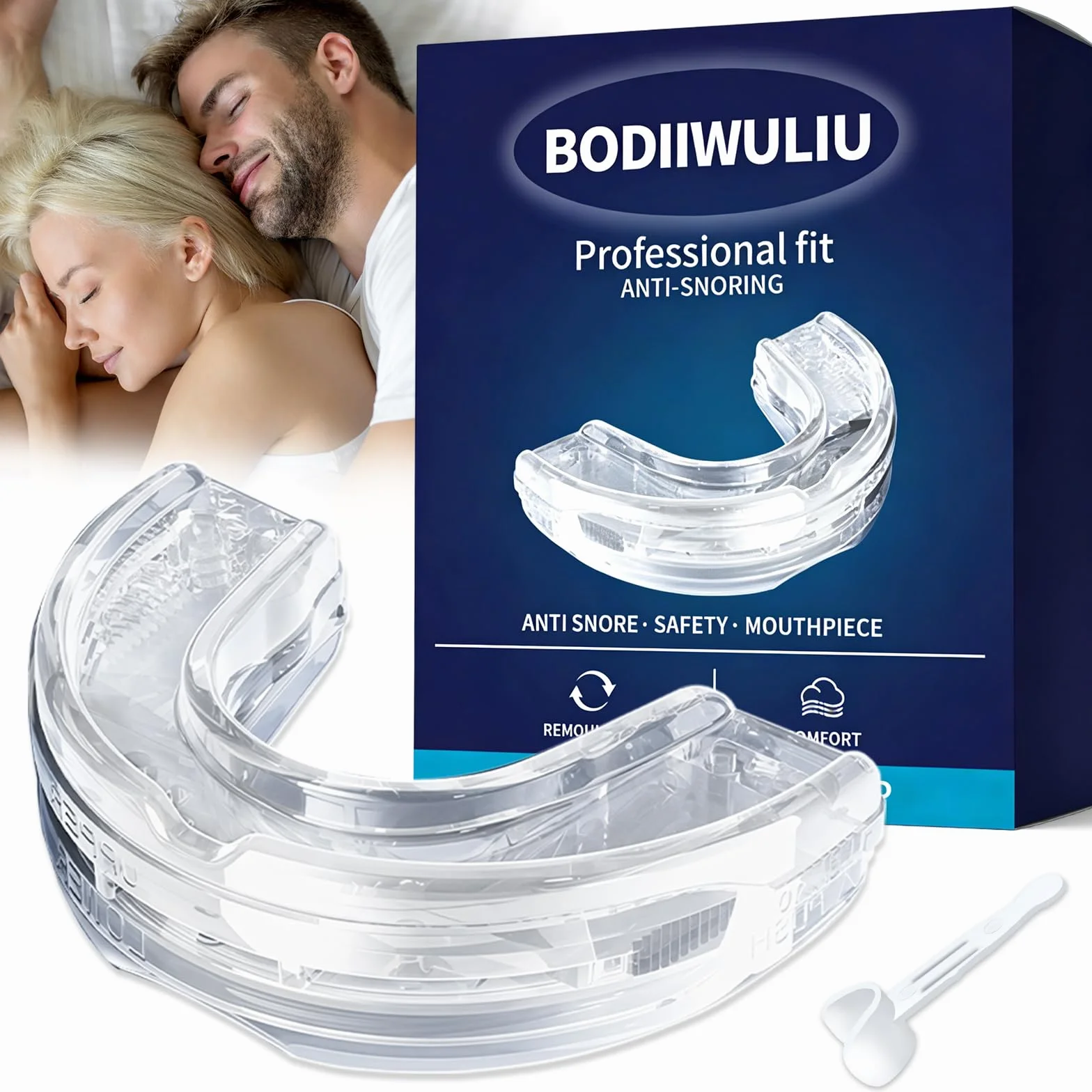 Kit de Protección Dental 4 Piezas, Férula Dental Moldeable para Bruxismo, Protector Bucal Antirronquidos