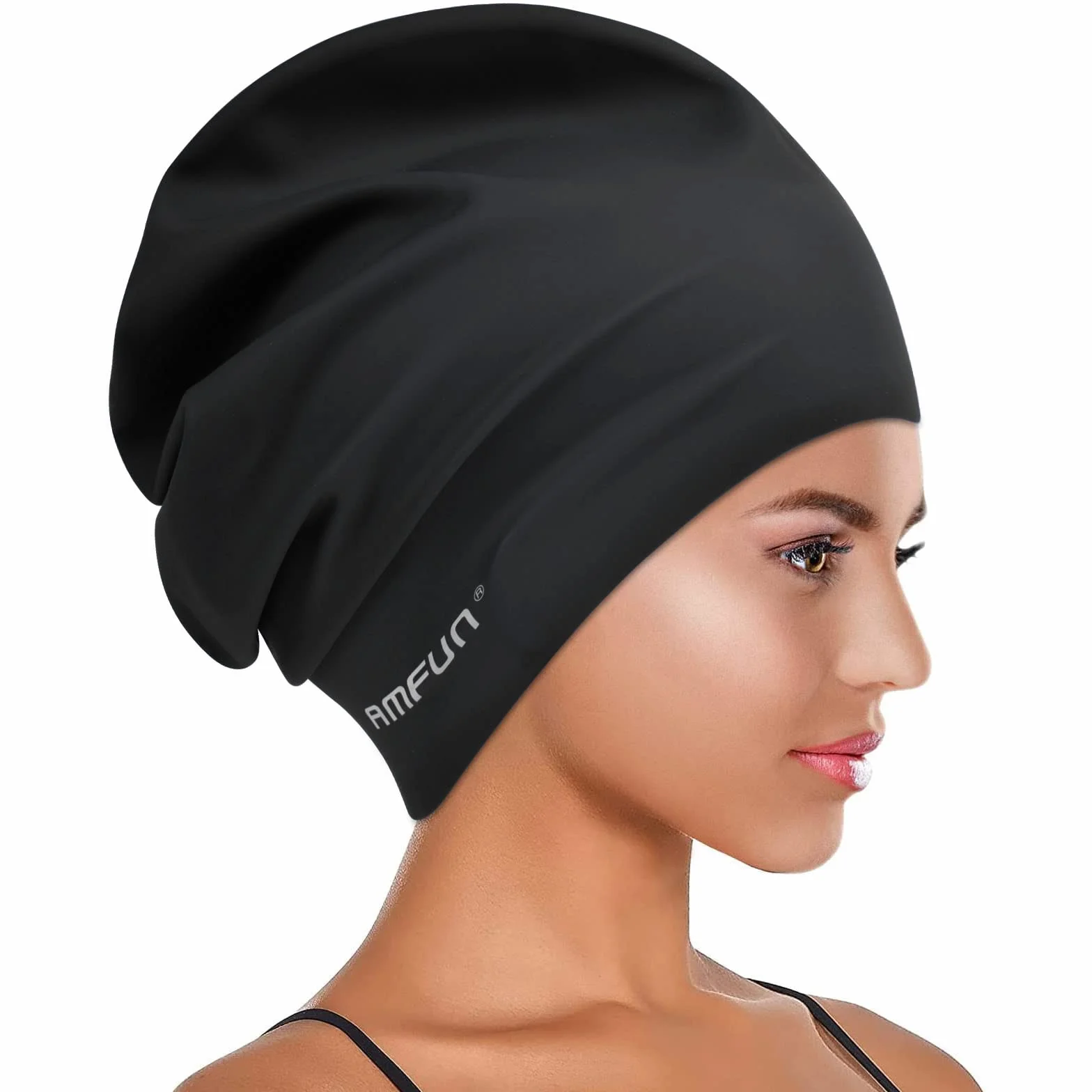 Gorro Piscina Impermeable Adultos Natación Silicona Extra Grande Mujer Hombre Pelo Largo Dreadlocks