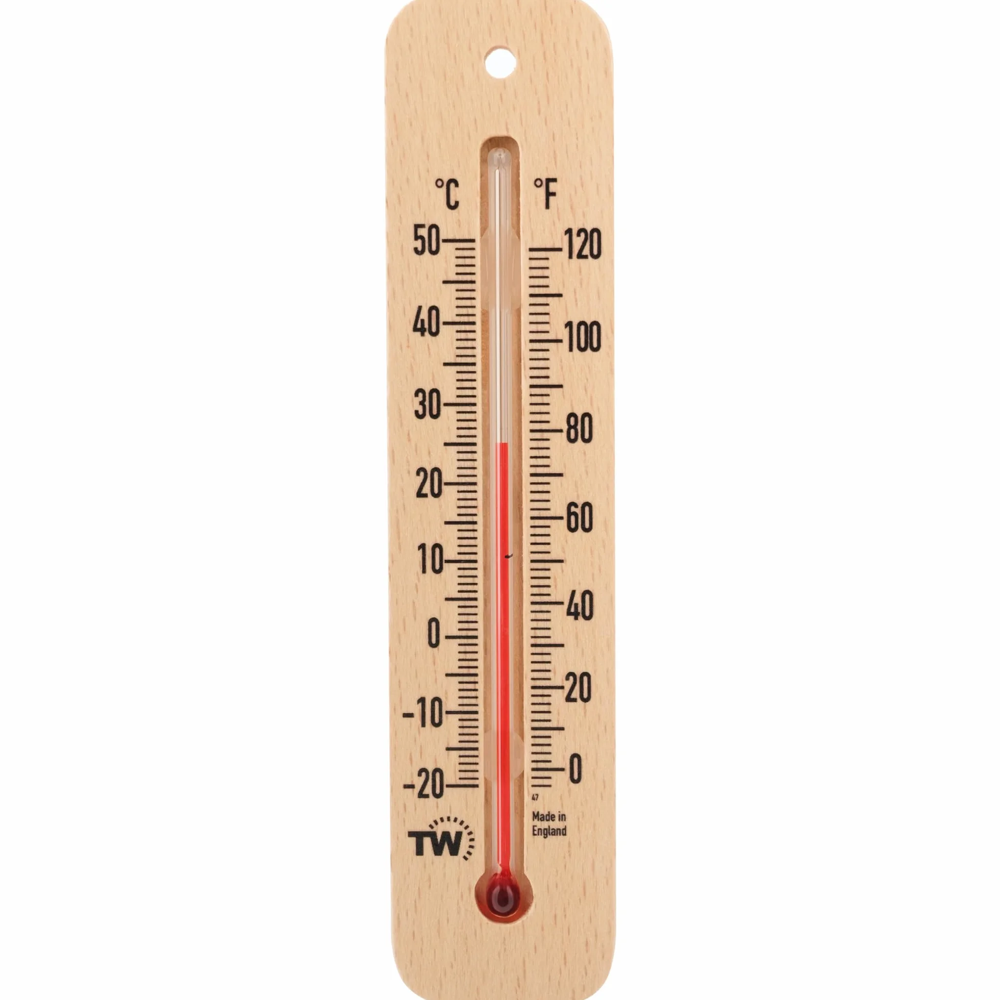 Termómetro Tradicional de Madera para Medir la Temperatura Ambiente, Ideal para Hogar, Oficina, Jardín, Invernadero o Garaje