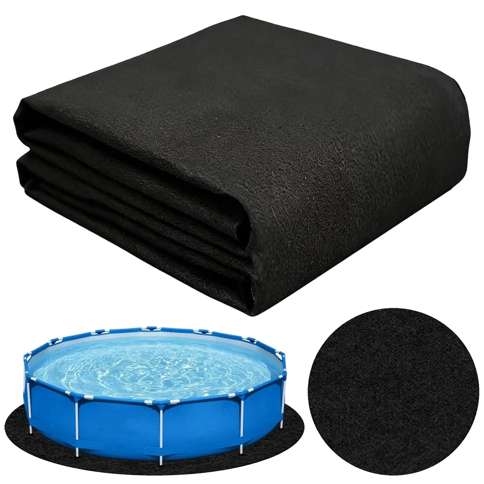 Base de Piscina Redonda 460 cm Antideslizante Resistente al Desgaste Protector Suelo