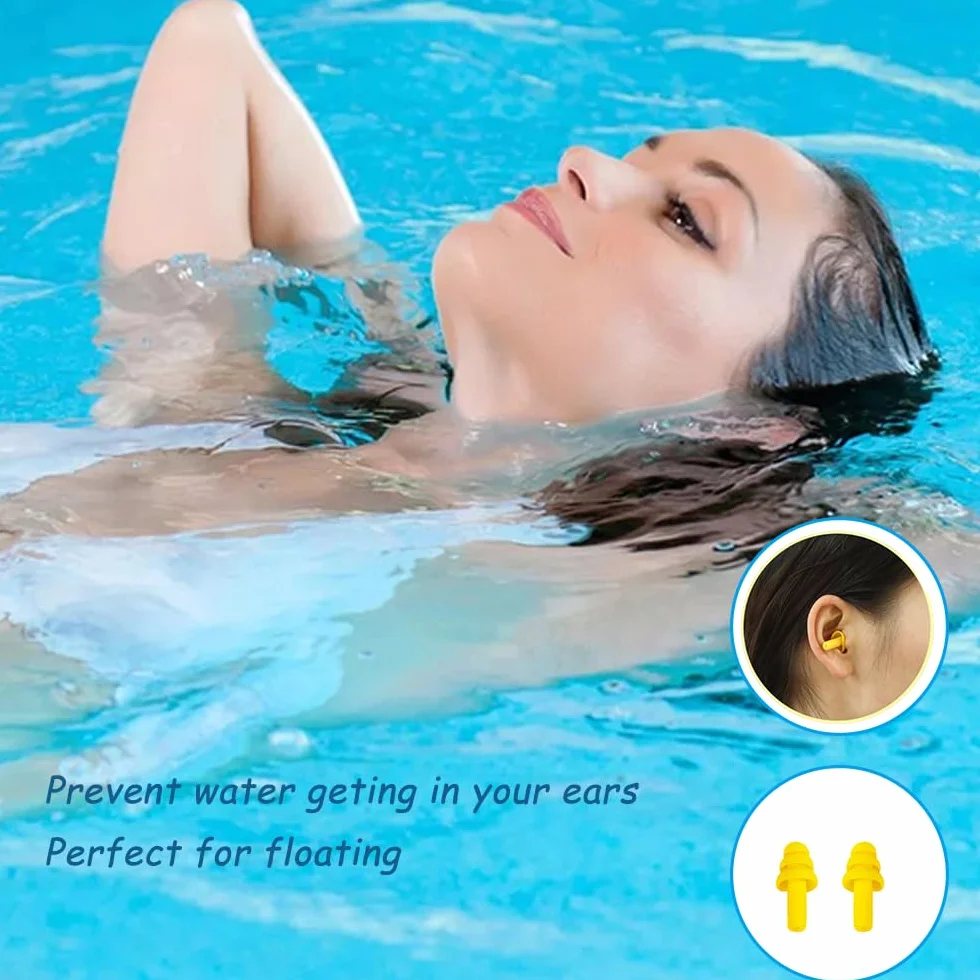 Tapones para Oídos de Silicona para Natación Dormir Buceo - 5 Pares Multicolor Niños Adultos