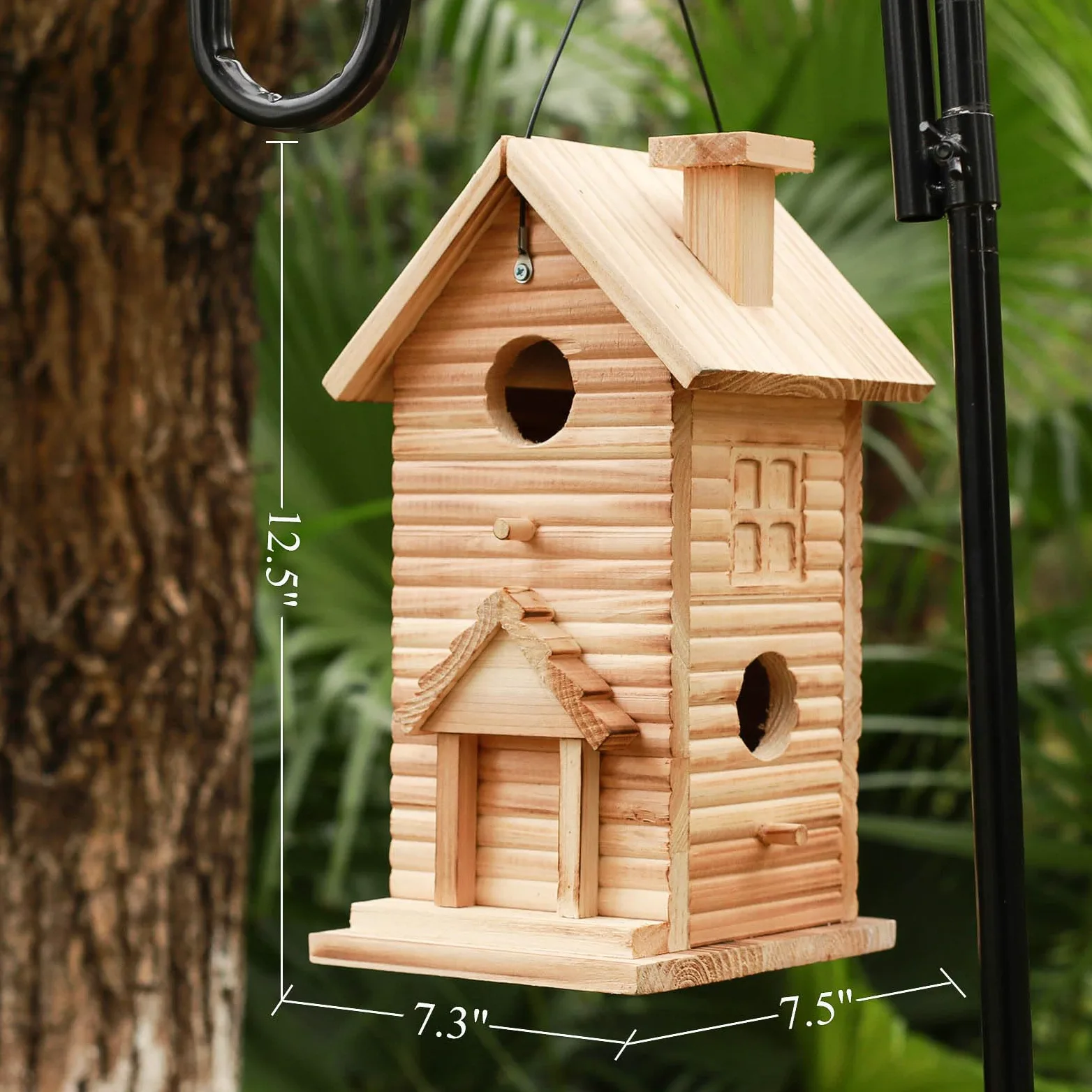 STARSWR Casas para pájaros para Exteriores, casa Colgante para pájaros