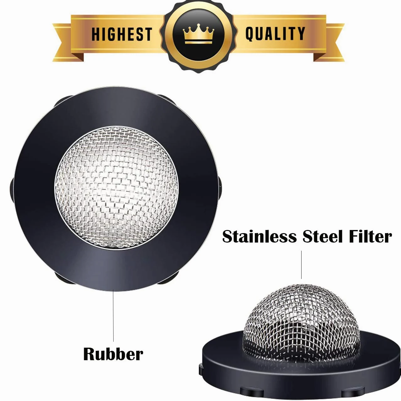 30 arandelas de filtro de manguera, acoplamiento de manguera de entrada de acero inoxidable con colador, accesorios para conector de manguera de jardín de 3/4 pulgadas y lavadora de 5/8 pulgadas