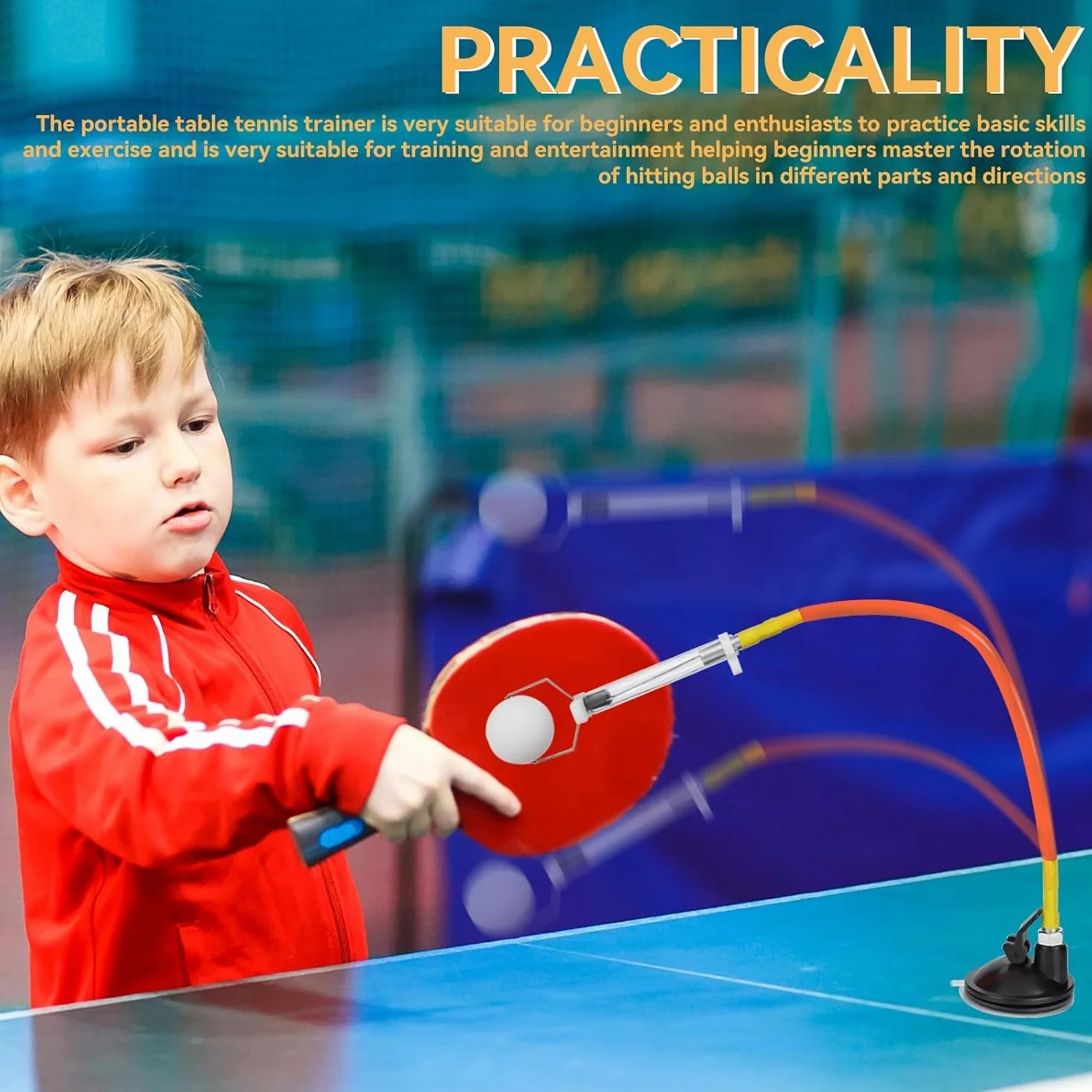 Spin Trainer Fijo Rapid Rebound Ball Clip Machine de Entrenamiento de Tenis de Mesa