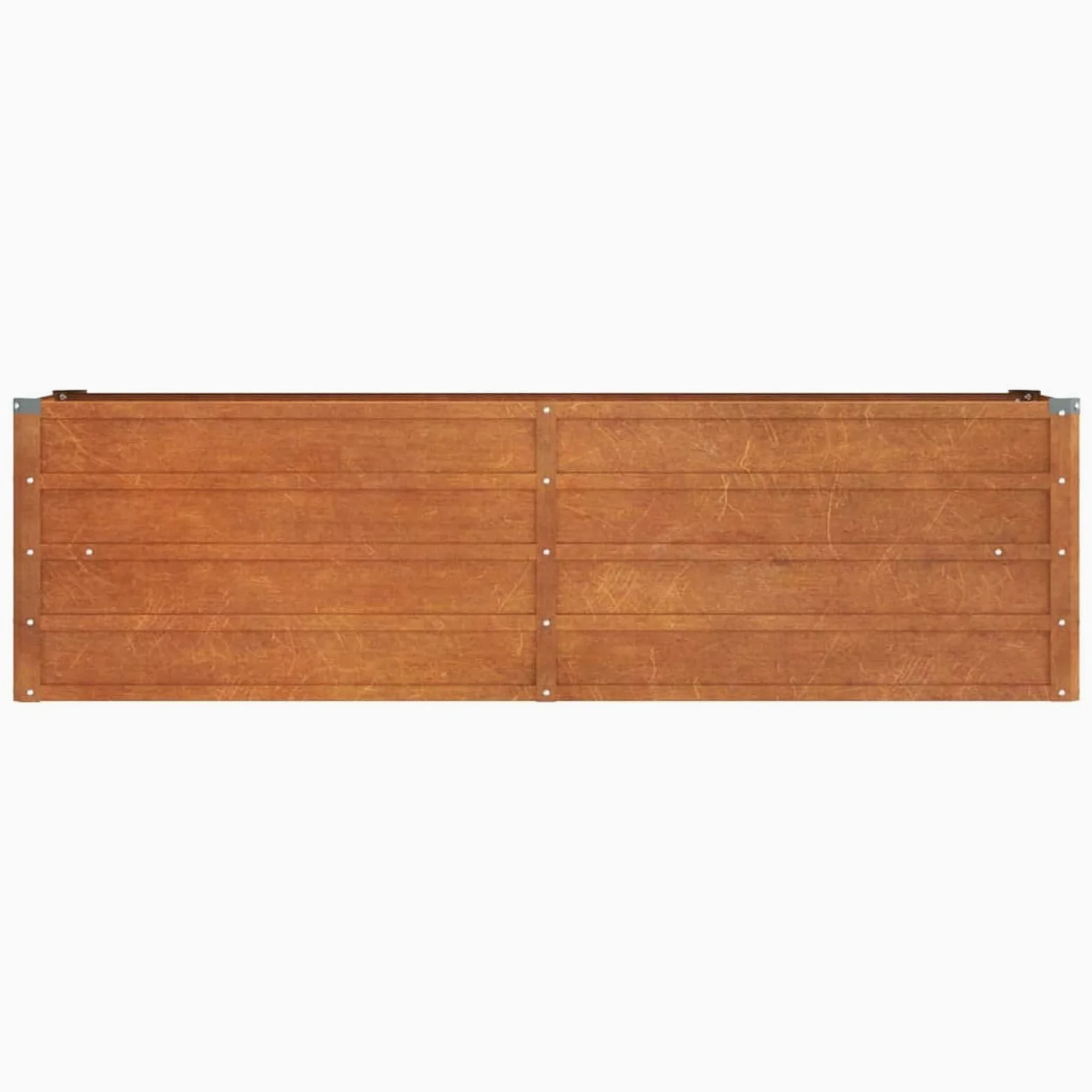 Homgoday Arriate Oxidado de Acero corten 160x40x45 cm Arriate Jardin Jardinera Exterior para Terraza Elevado Macetero Maceta para Plantas Vegetales Hierbas