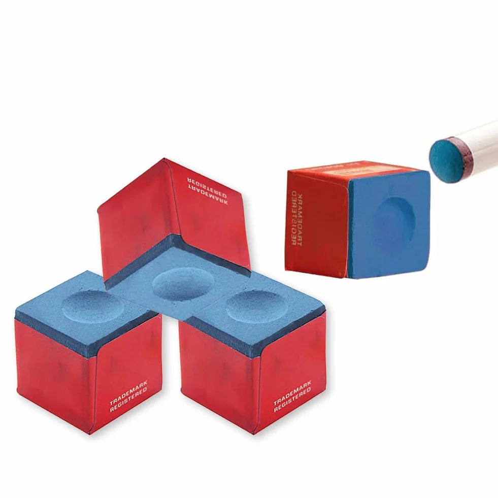 Tiza para Billar Azul 12 Piezas, Taco de Billar, Tiza Snooker