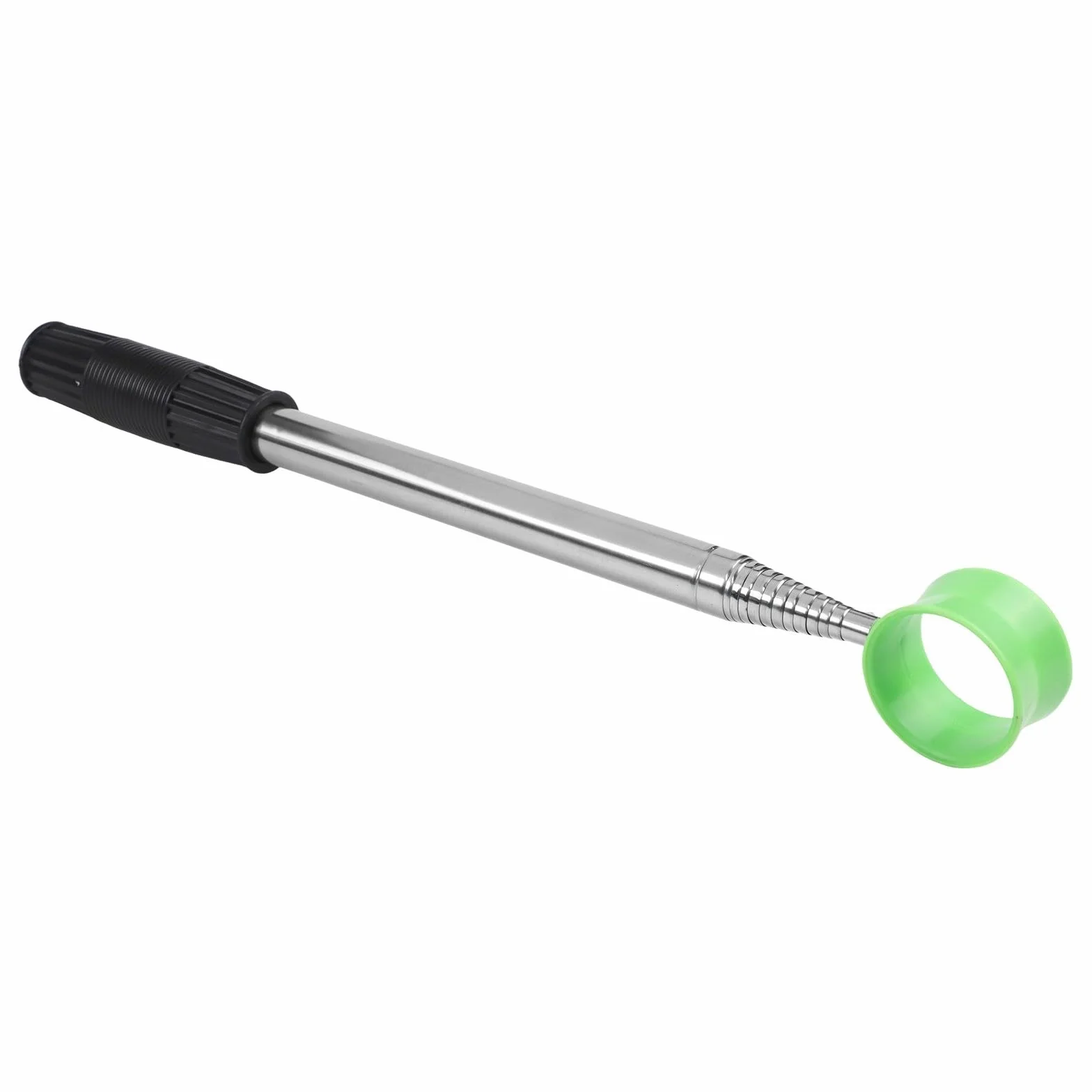 Recuperador telescópico de pelotas de golf de acero inoxidable de 12 pies, con agarre antideslizante y copa doble cara