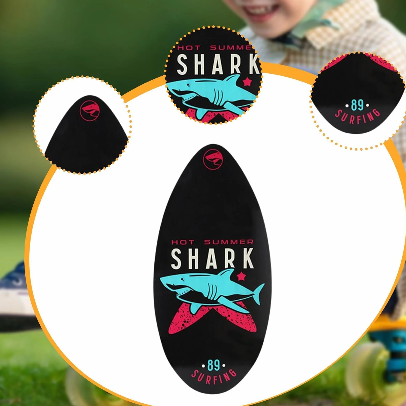 F Fityle Tabla de Skimboard pequeña 30 Pulgadas de Madera para Deportes acuáticos