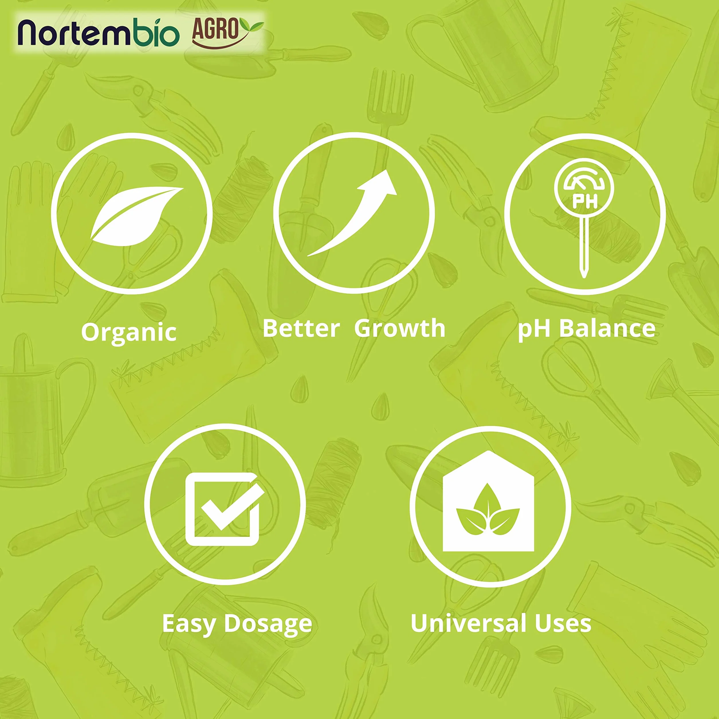 Nortembio Agro Reductor de pH Ecológico 1 L Corrector Natural para Plantas y Cultivos, Desincrustante de Riego, Mejora el Sabor, Aroma y Crecimiento - Uso Universal