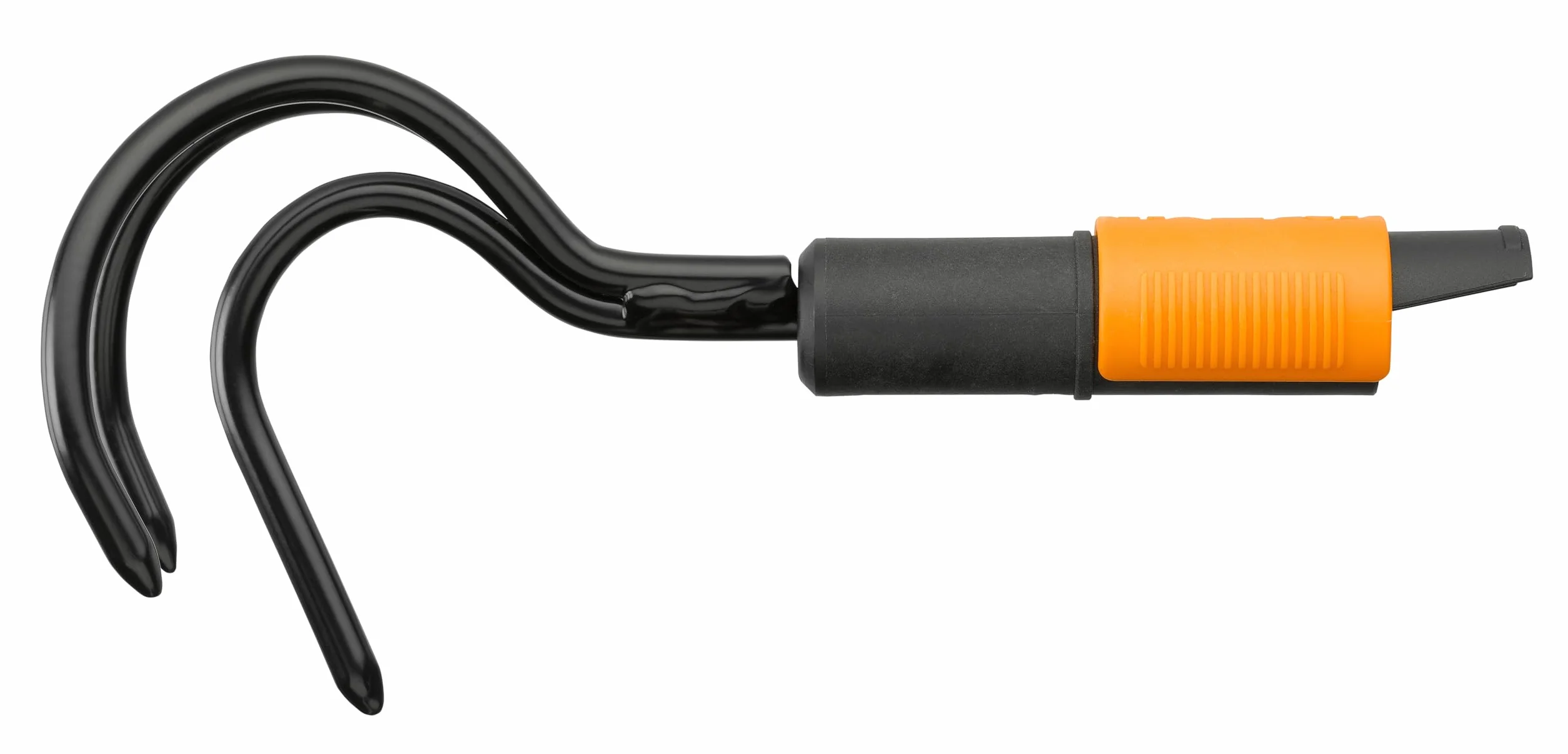 Fiskars Cultivador con 3 dientes, Cabezal de herramienta QuikFit, Longitud: 33 cm, Largo: 9 cm, Dientes de acero al carbono, Negro/Naranja, QuikFit, 1000685