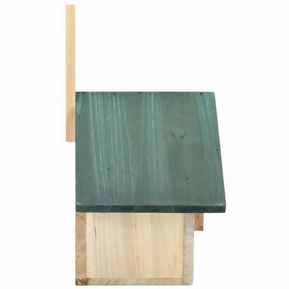 Mangloder - Casetas para pájaros (4 unidades, madera de abeto, 24 x 16 x 30 cm, para jardín, balcón, terraza, resistente a la intemperie, techo verde y nido, para pájaros silvestres y carboneros)