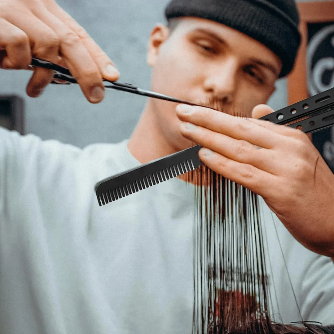 GXGM Peine de Mariposa de Metal Plegable con Botón Automático para Cabello Hombres 1 Pieza