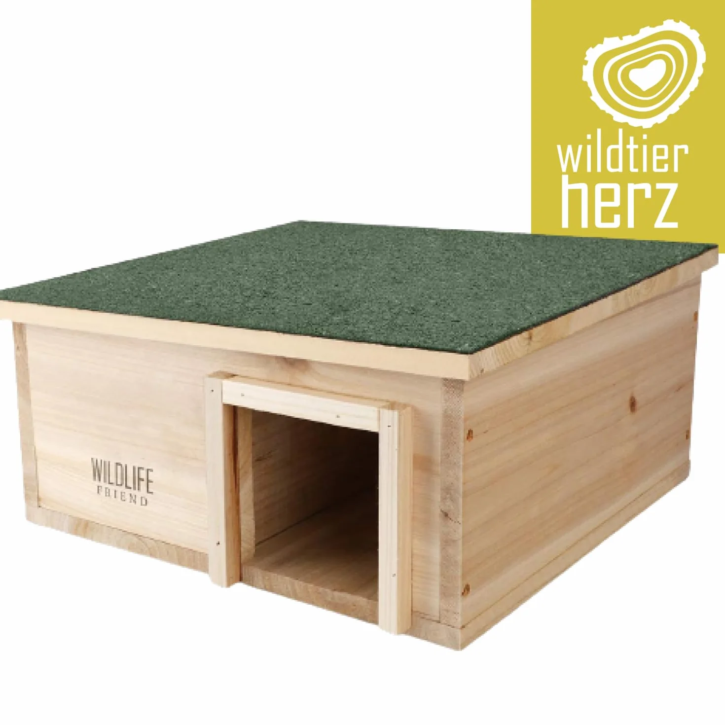Wildlife Friend Caseta de Madera para erizos, Protege a tu Mascota de la interperie, Casa para jardínes Exteriores, Tamaño 40cm x 40cm x 19cm, Prepara el Nido y Protege a tu Mascota