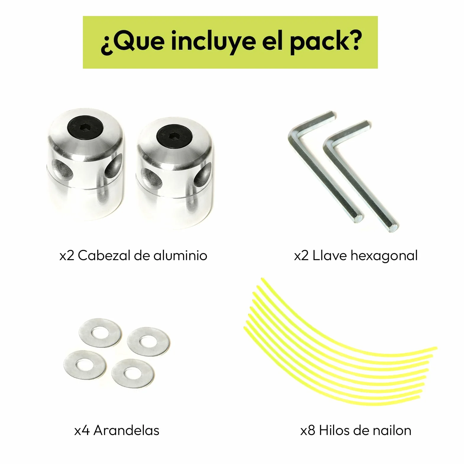 Samos® Cabezal Desbrozadora Universal Profesional 2 en 1 con Cadenas Metálicas – Accesorio de Repuesto Compatible con Desbrozadoras Kawasaki Stihl Husqvarna – Recambio Duradero Cortar Hierba y Maleza