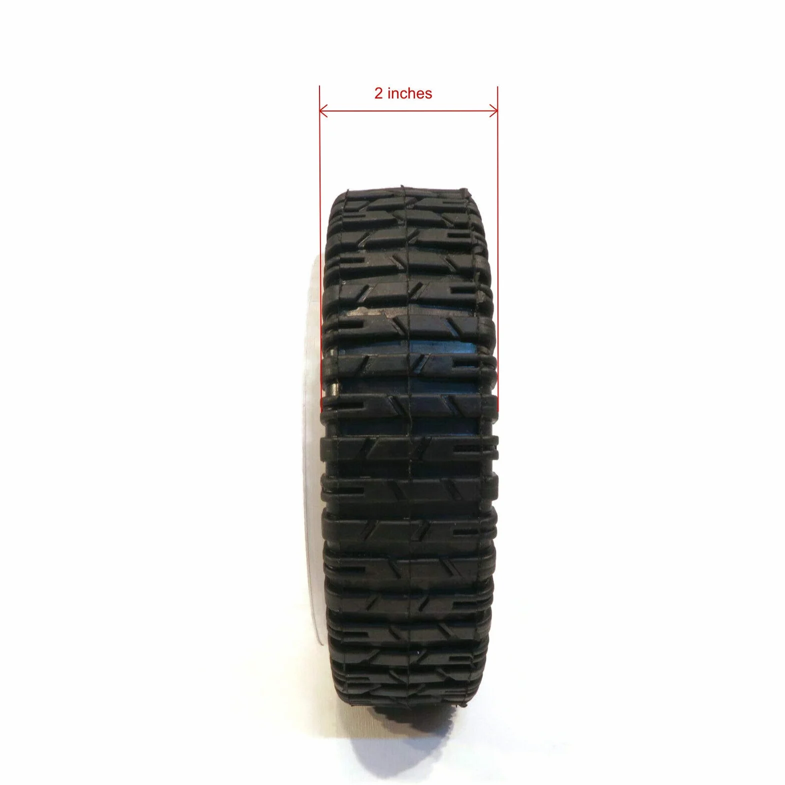 The ROP Shop | Rueda de tracción delantera de plástico, 8 pulgadas x 2 pulgadas con rueda de engranaje, 1/2 pulgadas de agujero, eje de desplazamiento de 1 5/8 pulgadas