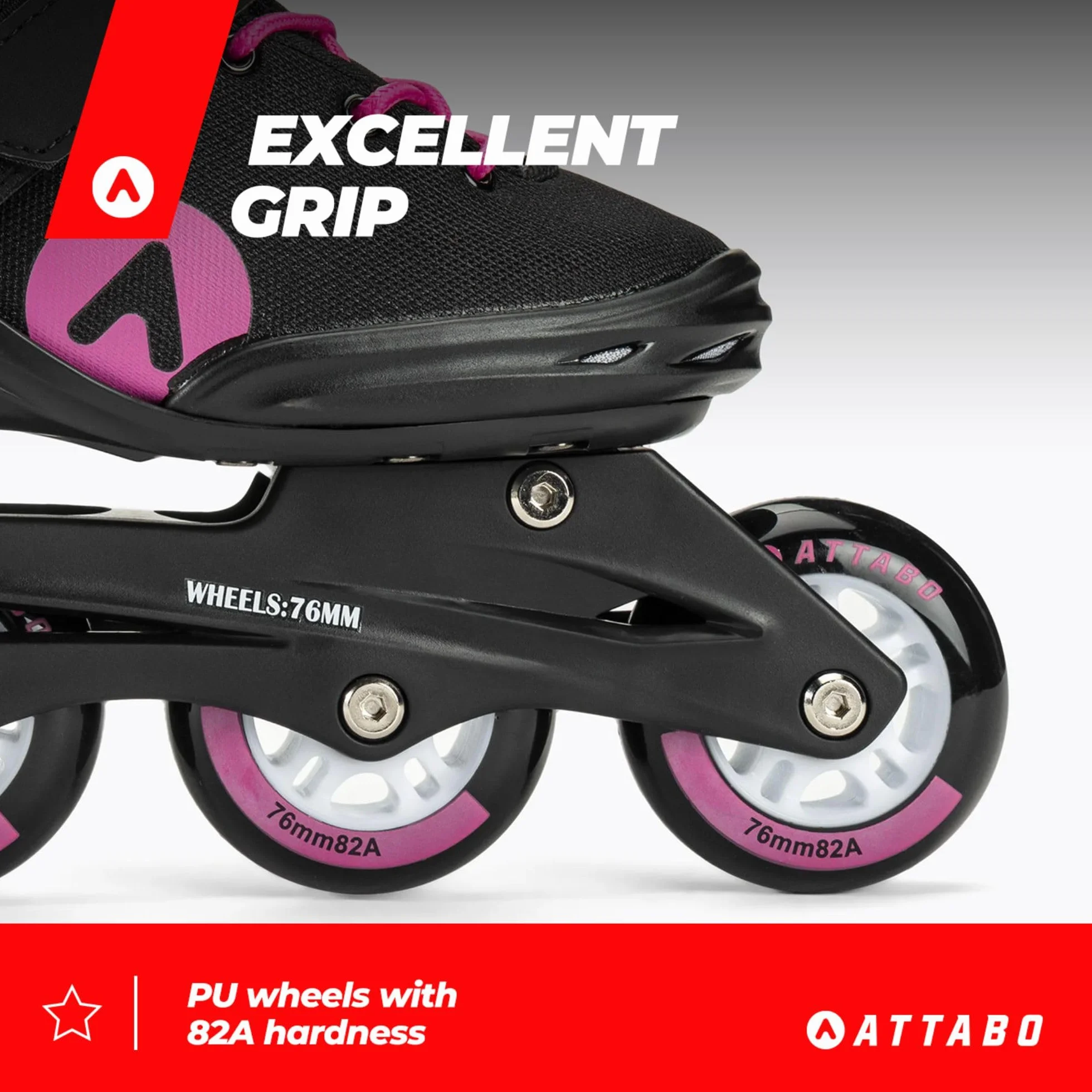 ATTABO Patines en Línea Cyclone Fitness ABEC-7 82A TPR 36-46 EU