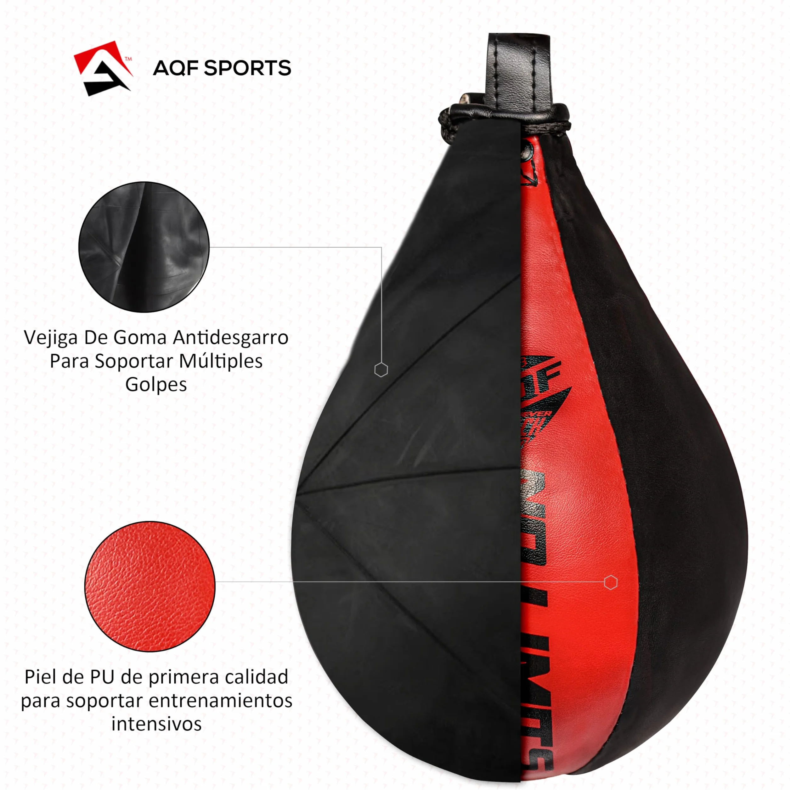 AQF Pera de Boxeo y Saco de Boxeo Punching Ball para MMA Entrenamiento