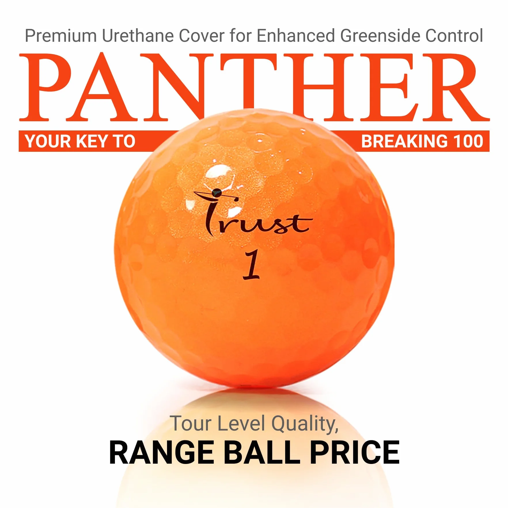 Trust Bolas de Golf Panther 12/48 Bolas Blanco Amarillo Naranja Cubierta de Uretano Núcleo Big MAX