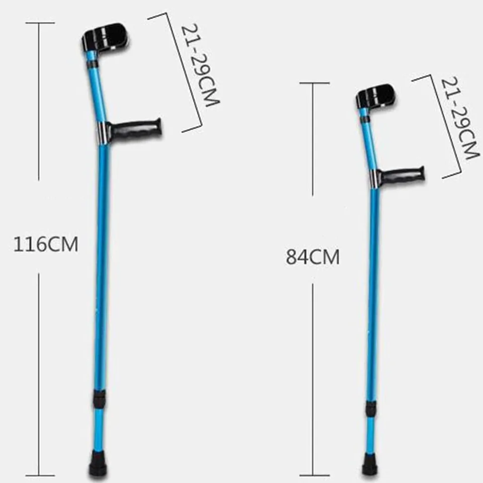 Muletas para Adultos Muletas para Adultos Canes Muletas de antebrazo de Aluminio Muletas Plegables de Aluminio Cuerdas Abiertas Cueritas Ajustables para Caminar Independencia Conveniente