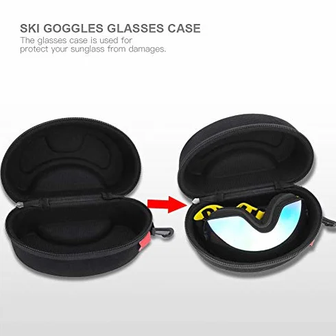 RiToEasysports Caja para Gafas de esquí, Estuche Rígido con Cremallera