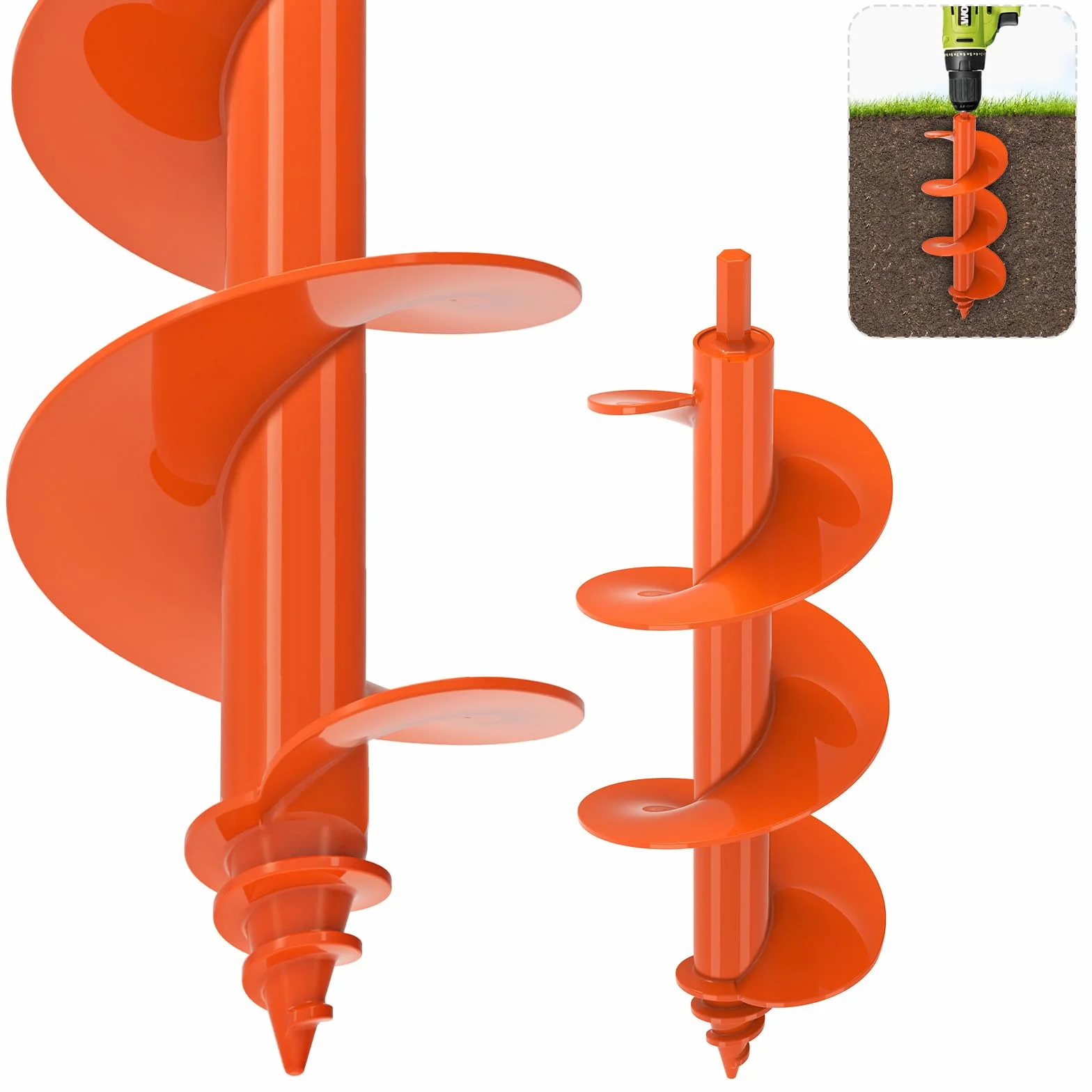 SELEWARE Punta da trapano a coclea 10,2x30,5 cm 3/8" esagonale per piantare bulbi fiori pali recinzione