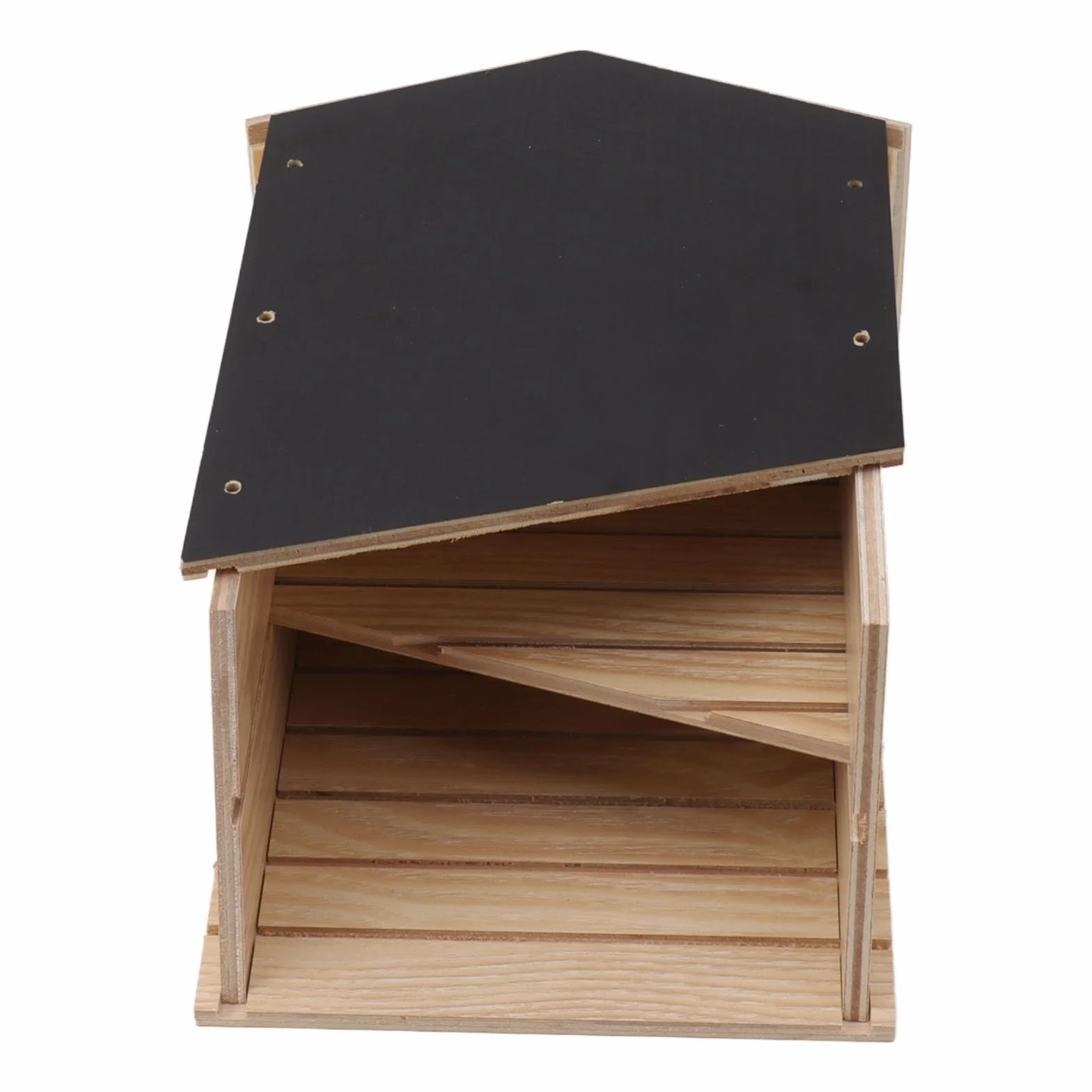 Asixxsix Casa de Murciélagos, Caja de Madera de Doble Cámara para Murciélagos, Resistente a la Intemperie, Fácil de Instalar, Limpia su Jardín de Insectos, 5.7x8.9x3.5in