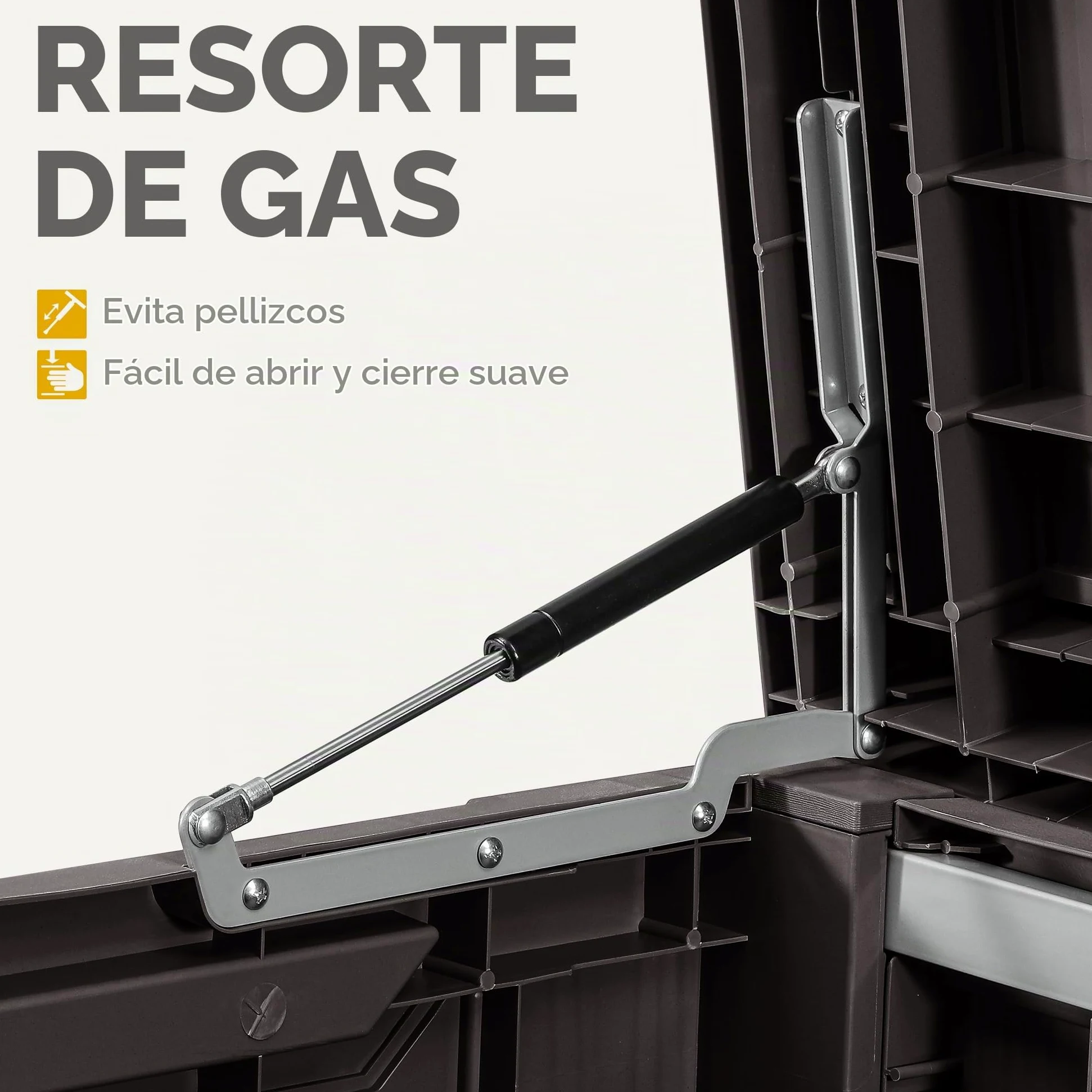DWVO Caja de almacenamiento para jardín al aire libre, 450 L, 142,1 x 67,6 x 60 cm, impermeable, con cerradura segura, asas de transporte laterales, resistente a todo tipo de clima, caja de resina