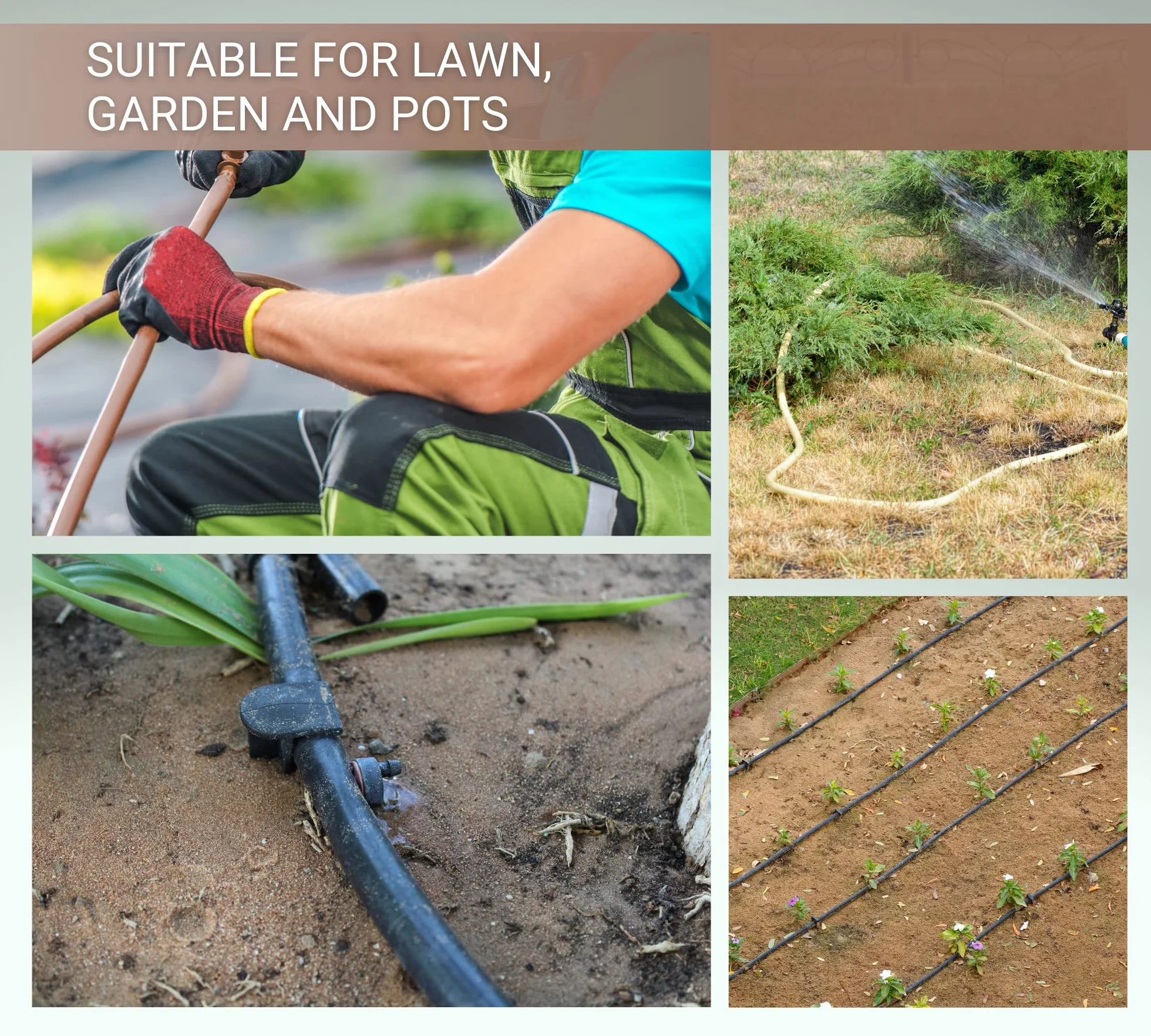 DOJA Barcelona | Estaca Sujeta Mangueras | Pack 50 | 16-20mm Ø | Estaca Riego Huerto | Piqueta Microtubo Riego por Goteo | Estacas de Jardin/Huerto, Soporte Manguera, Mallas y Telas Cesped