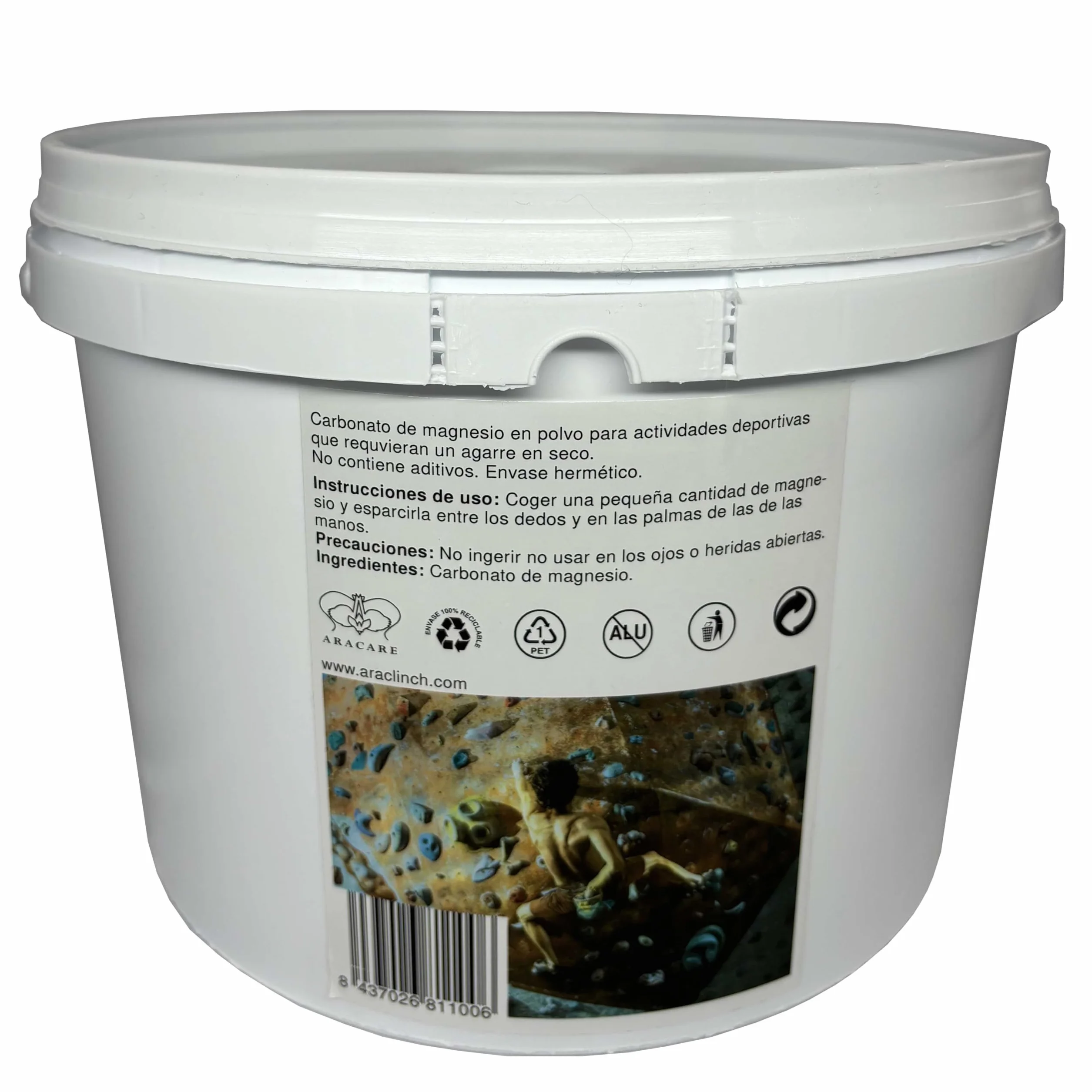Carbonato de Magnesio en Polvo 1450g para Escalada, Crossfit, Gimnasio