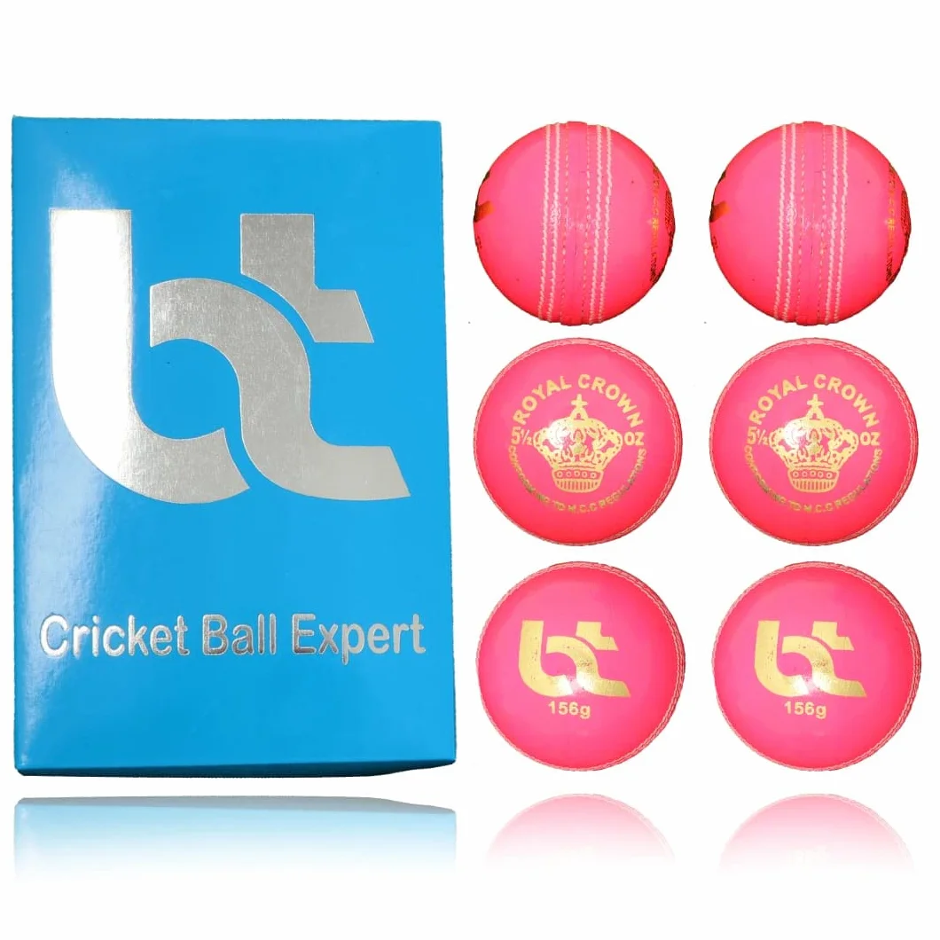 Pink Cricket Balls Pack of 6 - 4 Piece Set