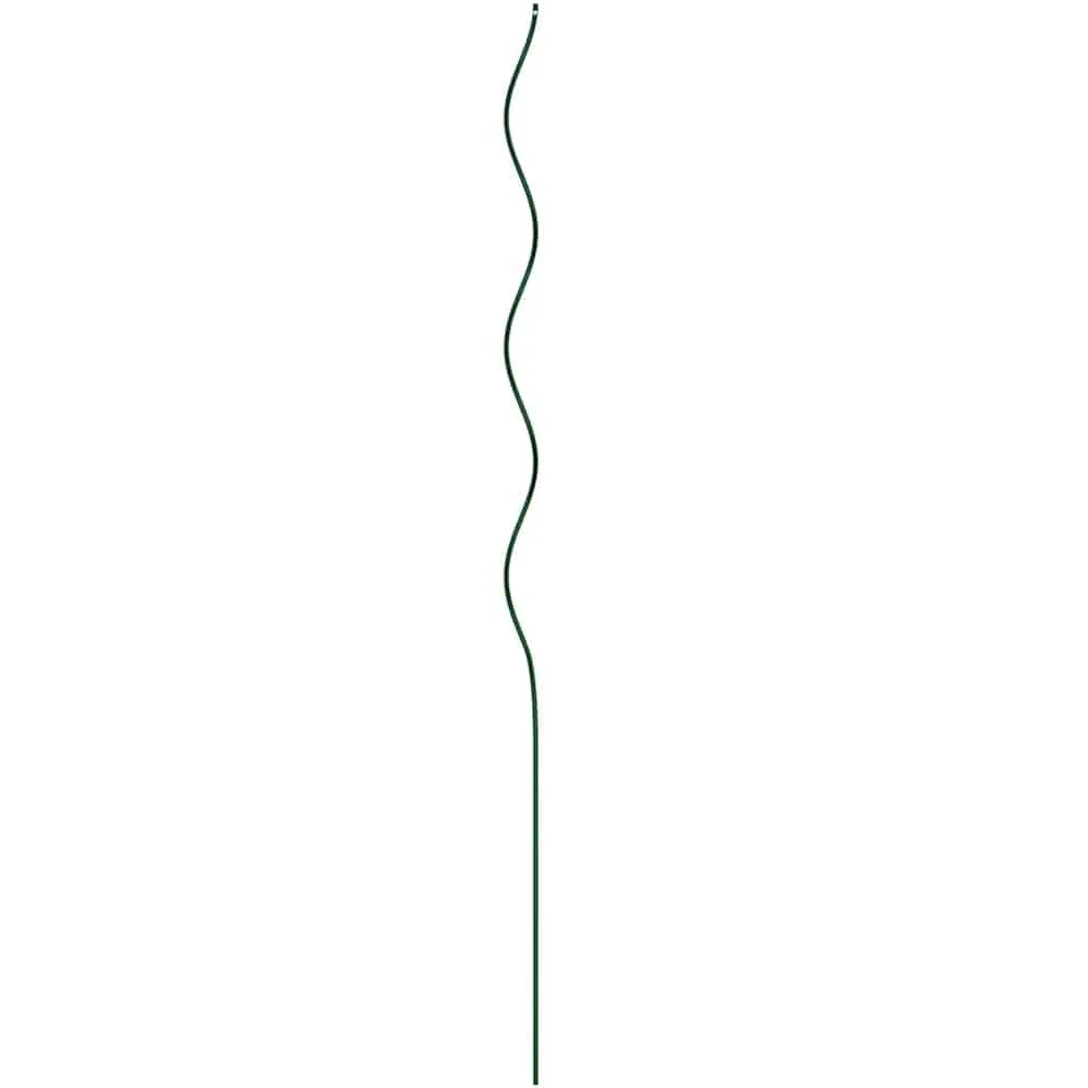 Soporte para plantas de acero verde, 110 x 0,6 x 0,6 cm, 5 unidades en espiral, soporte para tomates en jardín, balcón, bancal elevado para fijar y cultivar plantas trepadoras