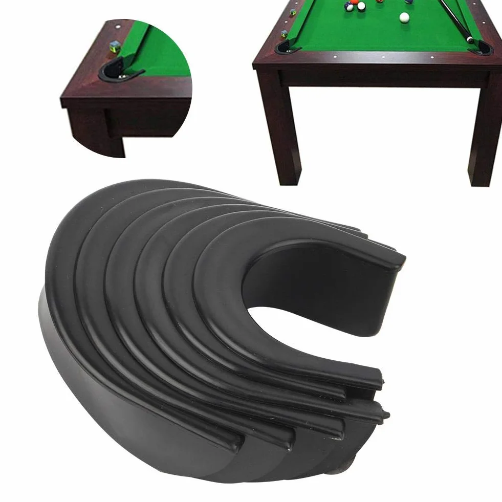 Liners de bolsillo de billar, 6 piezas Juego de accesorios de goma reemplazo para mesa