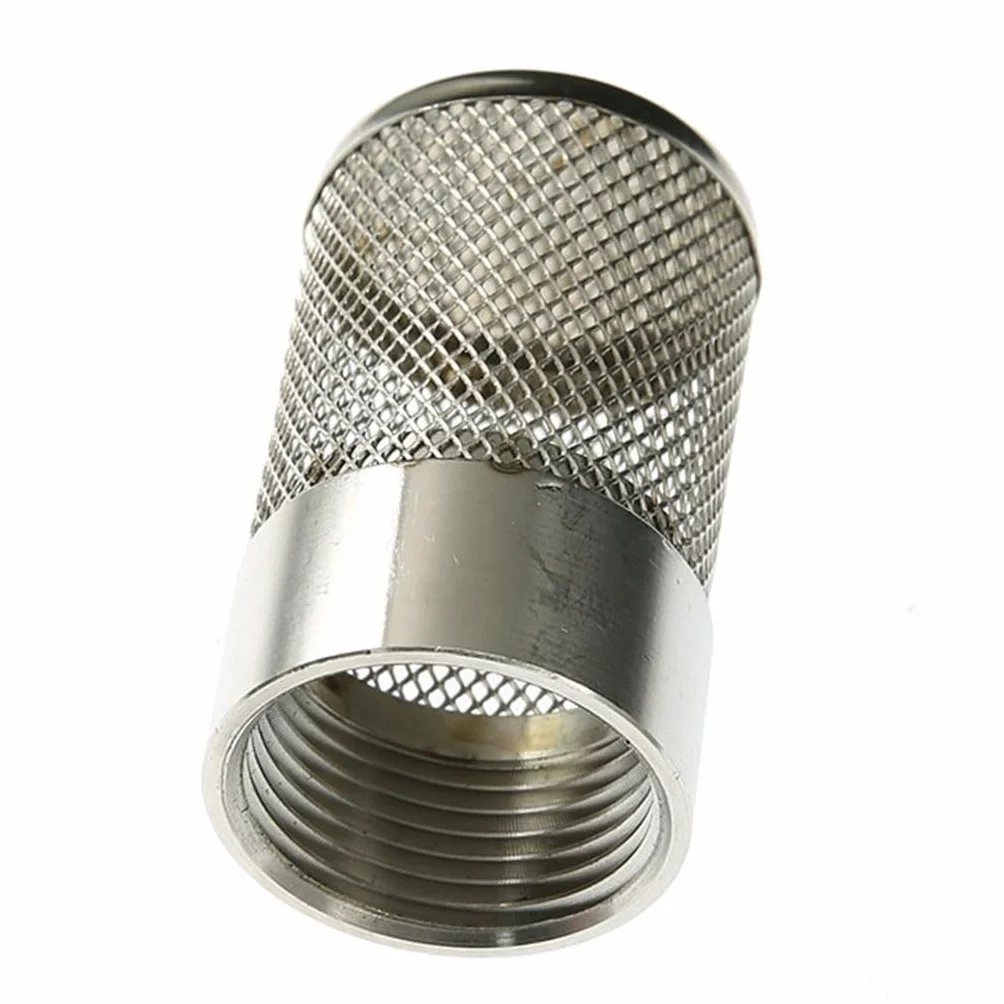 Filtro de manguera de agua en línea de acero inoxidable, rosca hembra de 1/2", 3/4", 1" for riego de jardines y bombas de acuario(1/2inch)