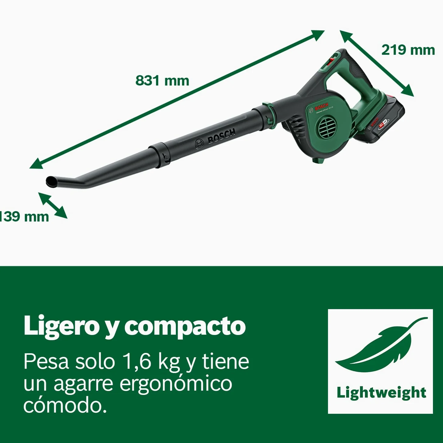 Bosch UniversalLeafBlower 18V-130 Soplador de Hojas a Batería 18V