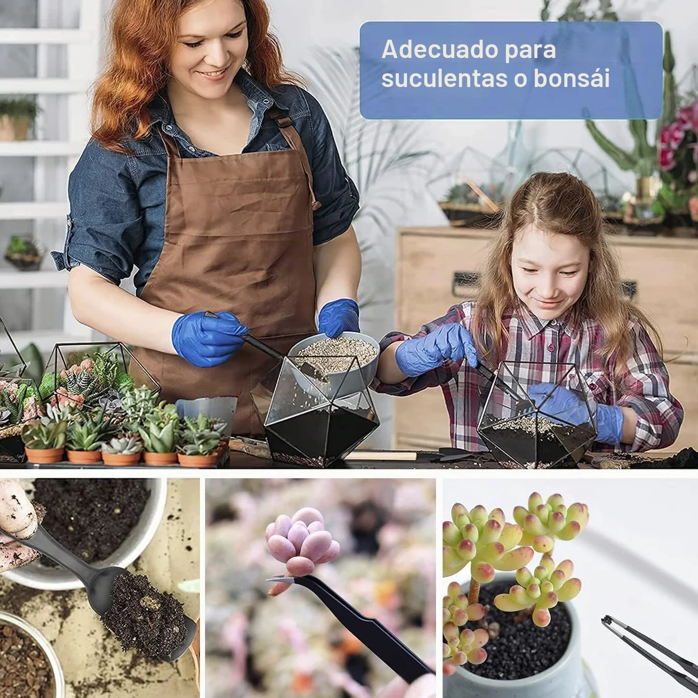 DEWINNER Juego de Herramientas de bonsái, Juego de Herramientas de bonsái, Juego de 24 Piezas de Herramientas de Mano de jardín Incluye Tijeras de poda, Tijeras de bonsái de Acero al Carbono