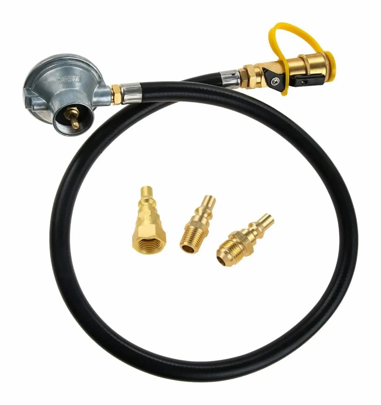 Regulador de gas tanque propano baja presión 1 lb con cierre conexión rápida 1/4 "para chimenea calentador parrilla Camper