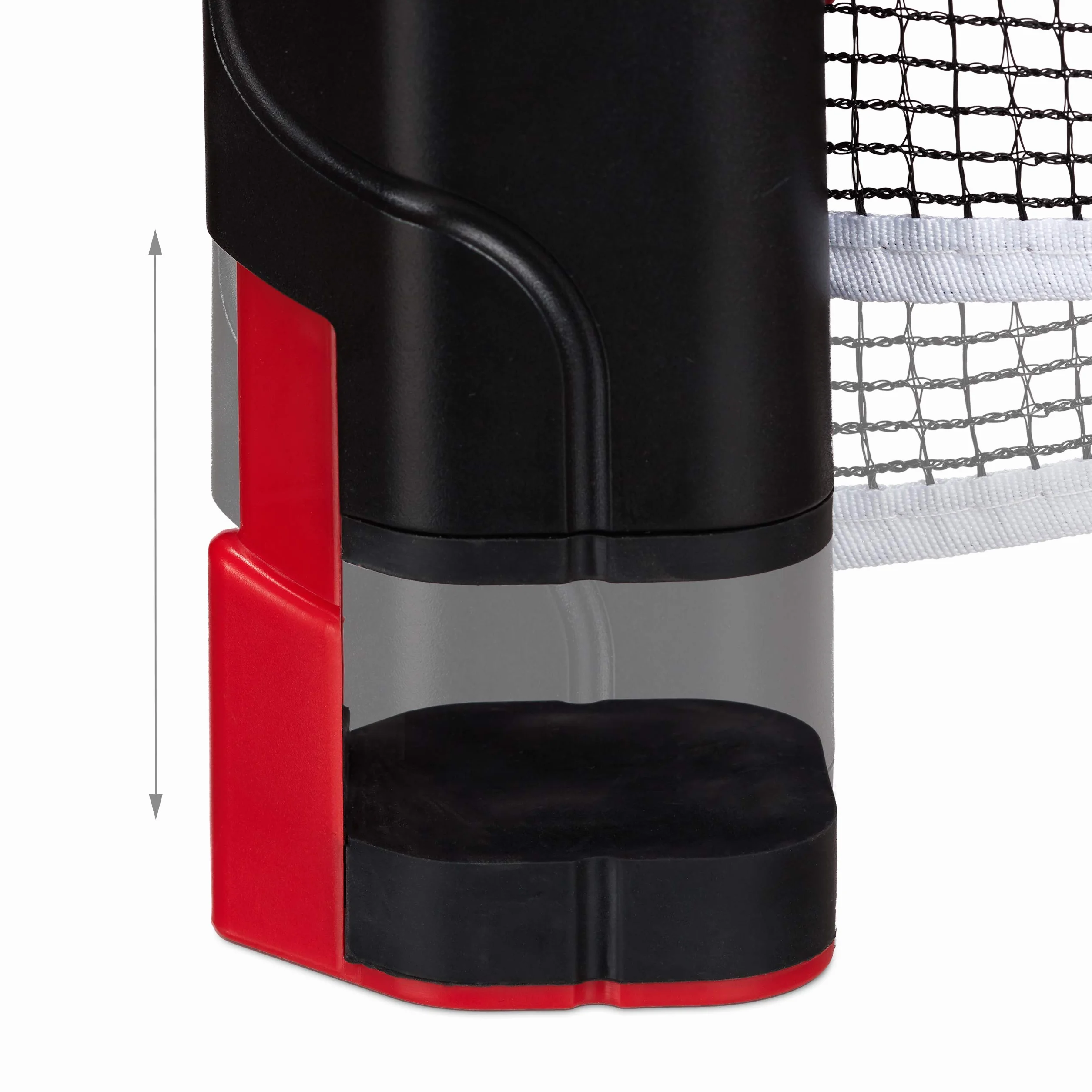 Relaxdays Red Ping Pong Extensible para Mesas con Tablero de hasta 5 cm, Negro y Rojo