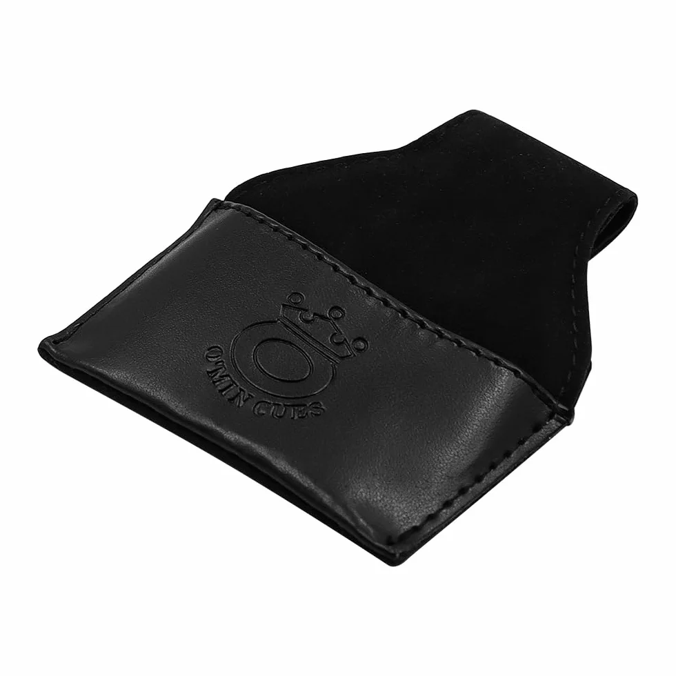 Bolsa de Tiza de Billar Portátil, Bolsa de PU, Negro y Marrón
