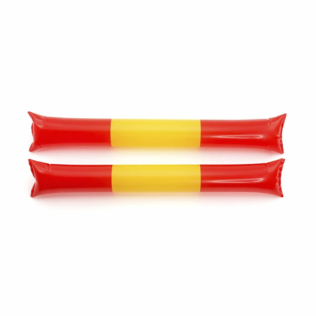 Pack de 10 Pares Aplaudidores Inflables España Mundial Palos de Animación Hinchables Ruidosos para Fútbol Fiestas Bastones Reutilizables LDPE