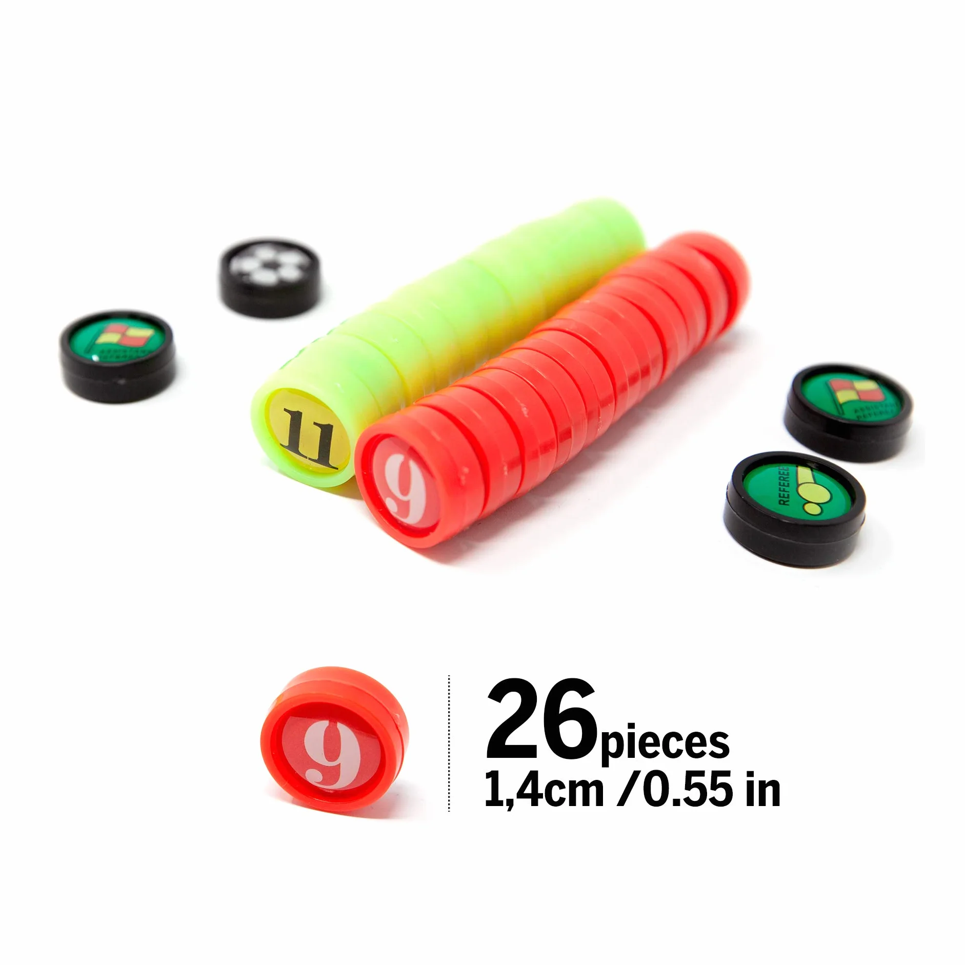 Fichas Imantadas Fútbol, Juego de 26 Imanes Magnéticos 1,4 cm